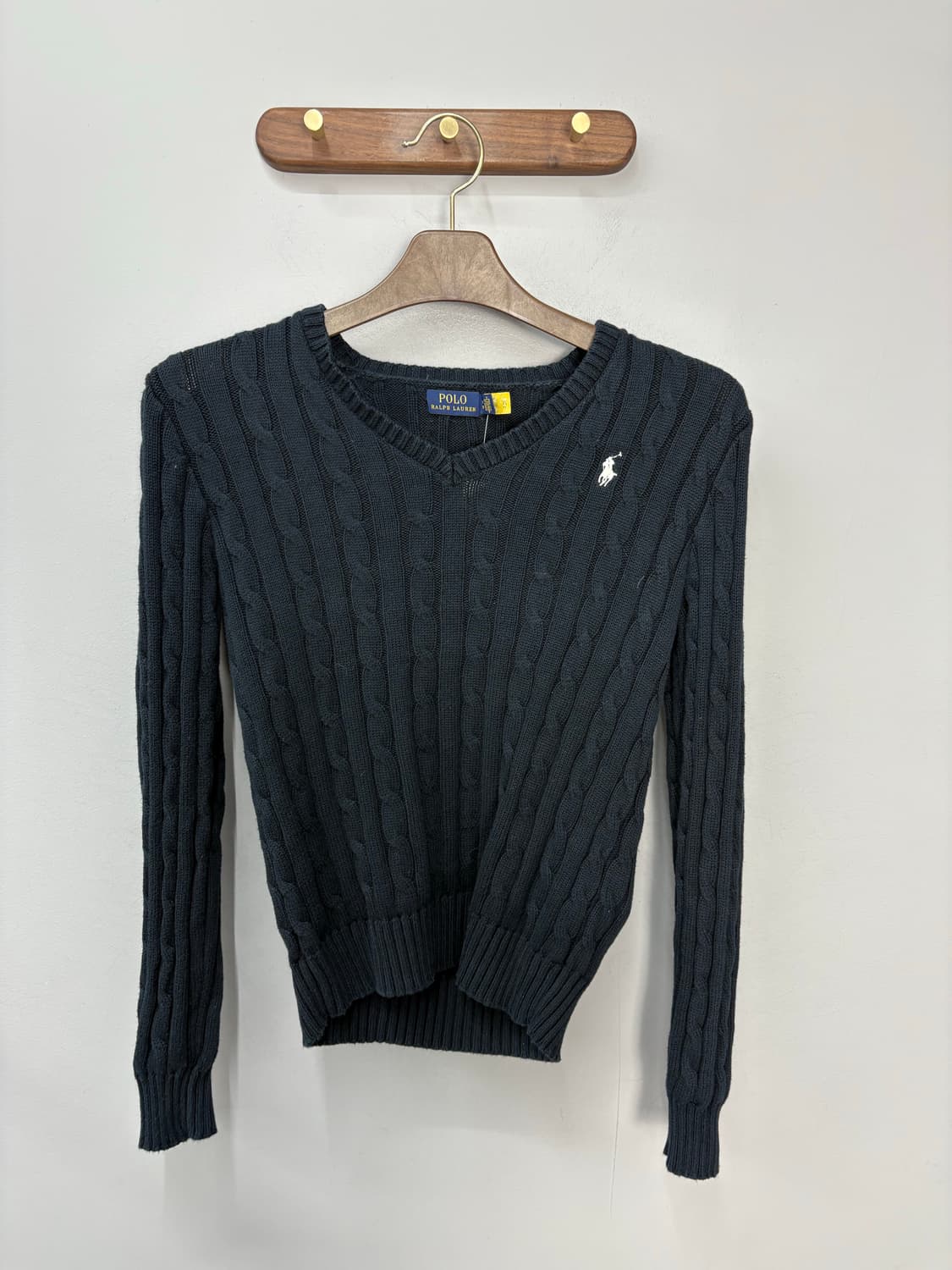 폴로랄프로렌 코튼 브이넥 케이블 니트 스웨터 A3040 상품이미지2
