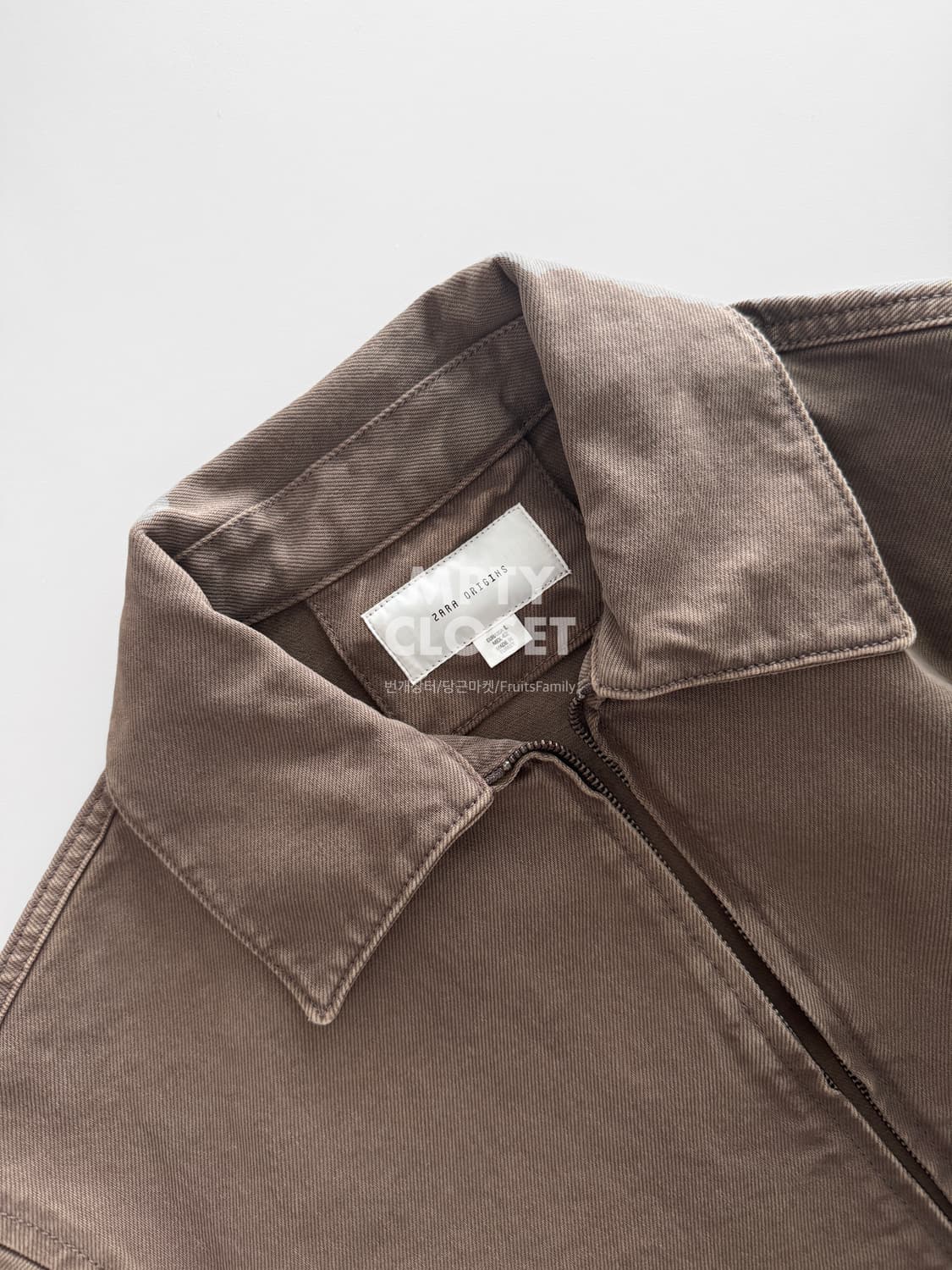 [L] 자라 오리진스 25FW 집업 워크 자켓 브라운 상품이미지7