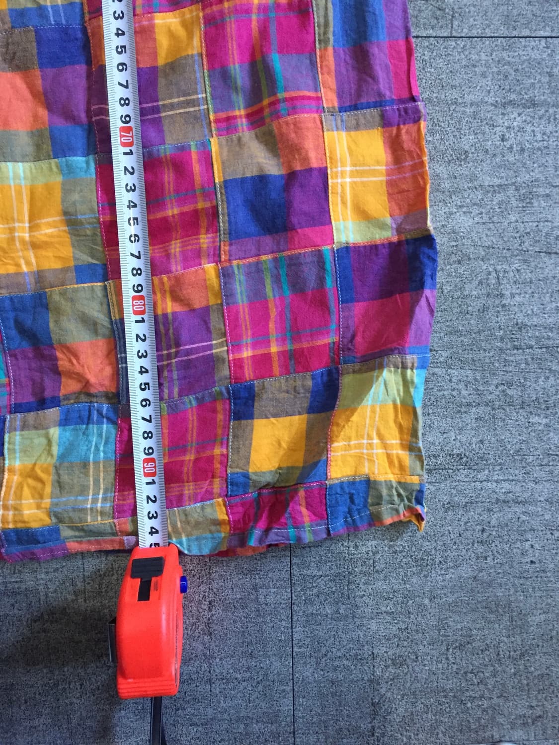 일본빈티지 하구미모리걸 할메카지 아오이유우 패치워크깔 스모크밴딩원피스 상품이미지3