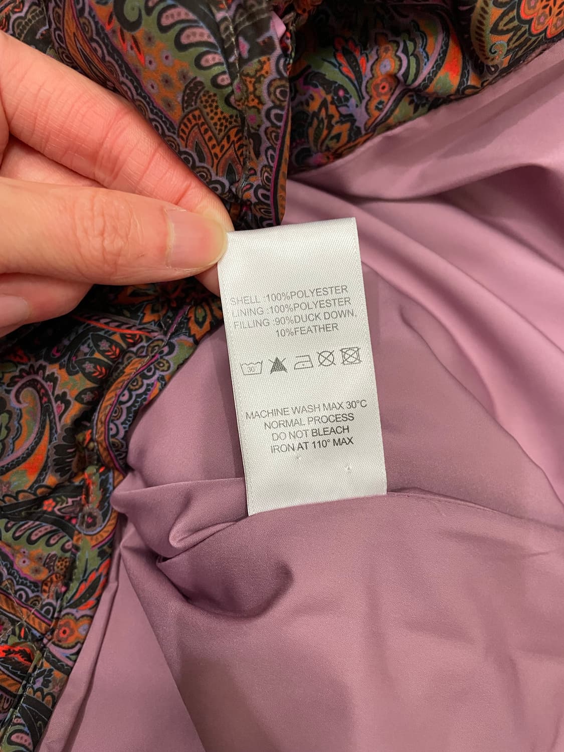 오일릴리 페이즐리 오리털 패딩 자켓 상품이미지10