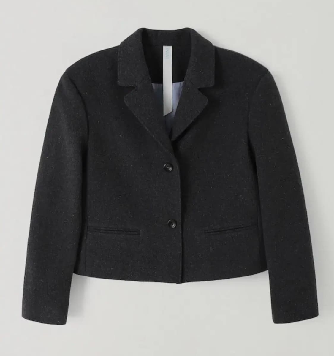 (실사0/택새상품) 타낫 플러피 크롭 울자켓 차콜 상품이미지1