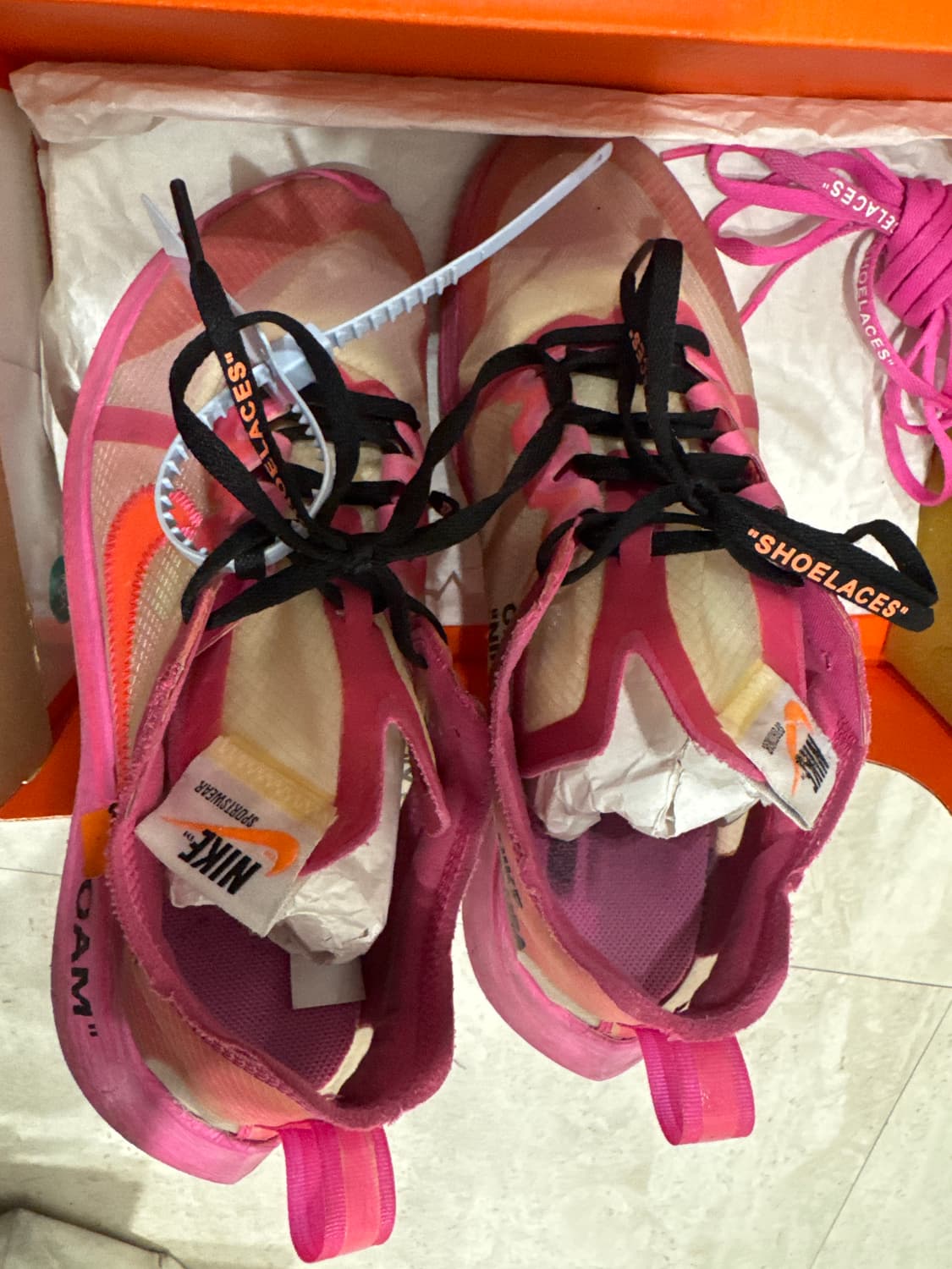 270 나이키 오프화이트 줌플라이 핑크 상품이미지3