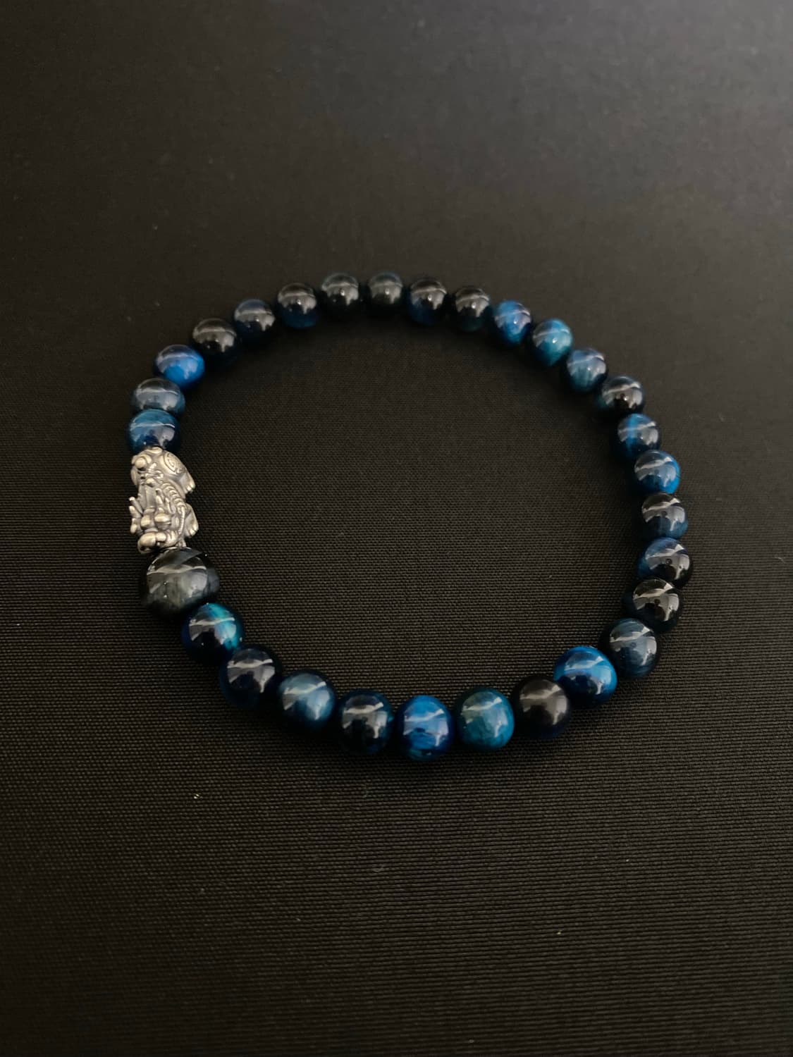 6mm 블루블랙 호안석 비휴 팔찌 상품이미지3