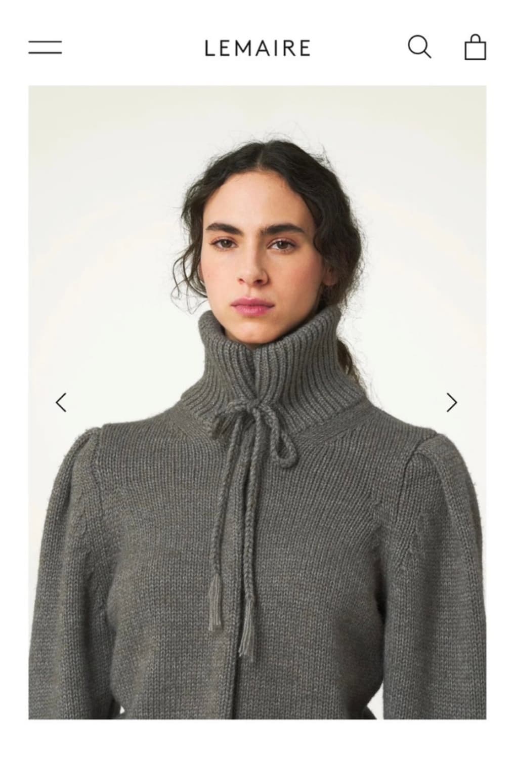 르메르 알파카 리본 가디건 상품이미지1