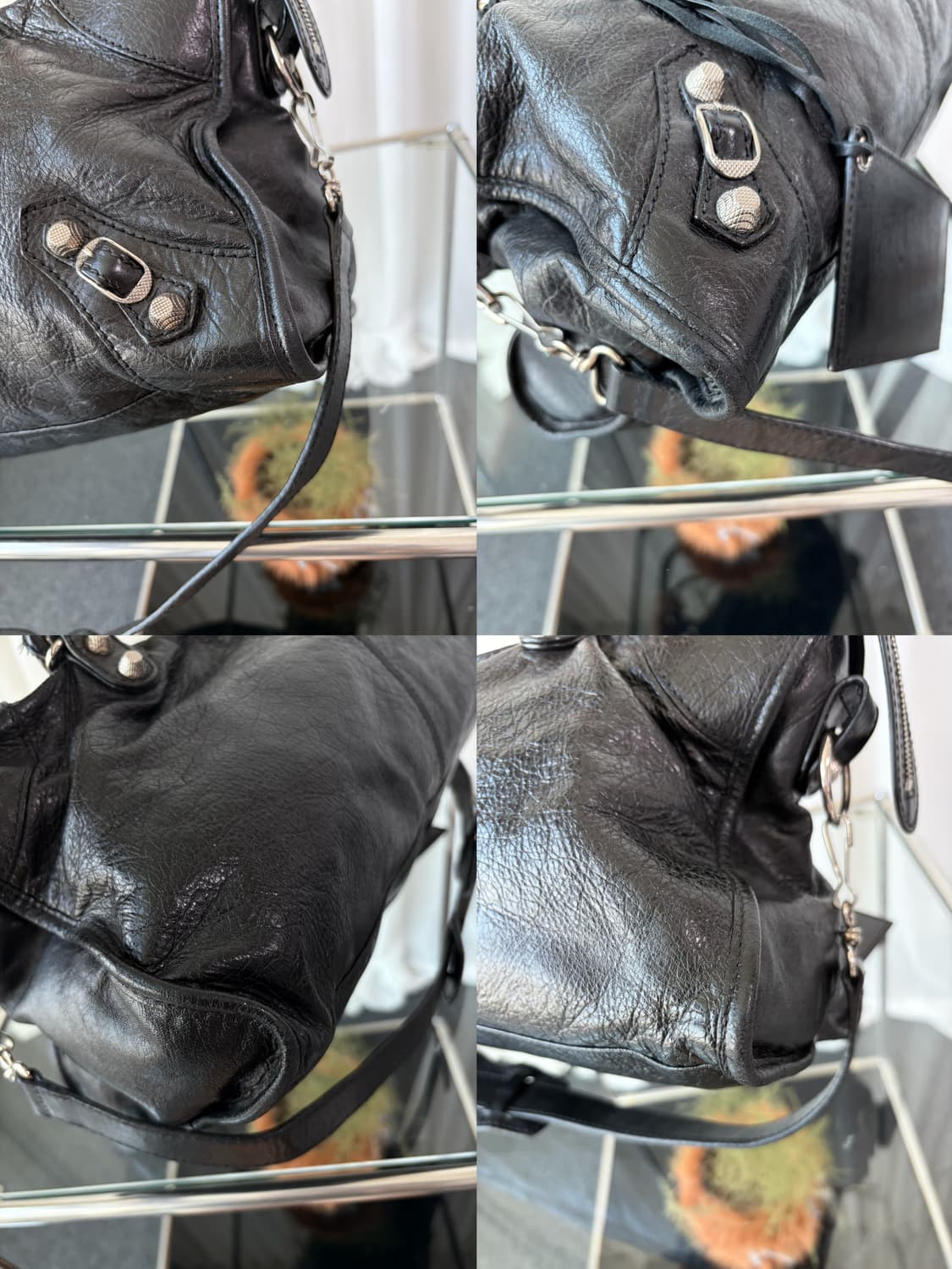 발렌시아가 시티 모터백 블랙  상품이미지9