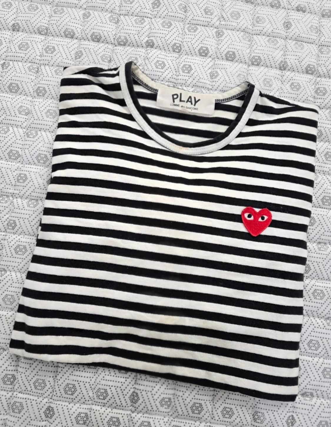 꼼데가르송 플레이 스트라이프 긴팔티 M 상품이미지2