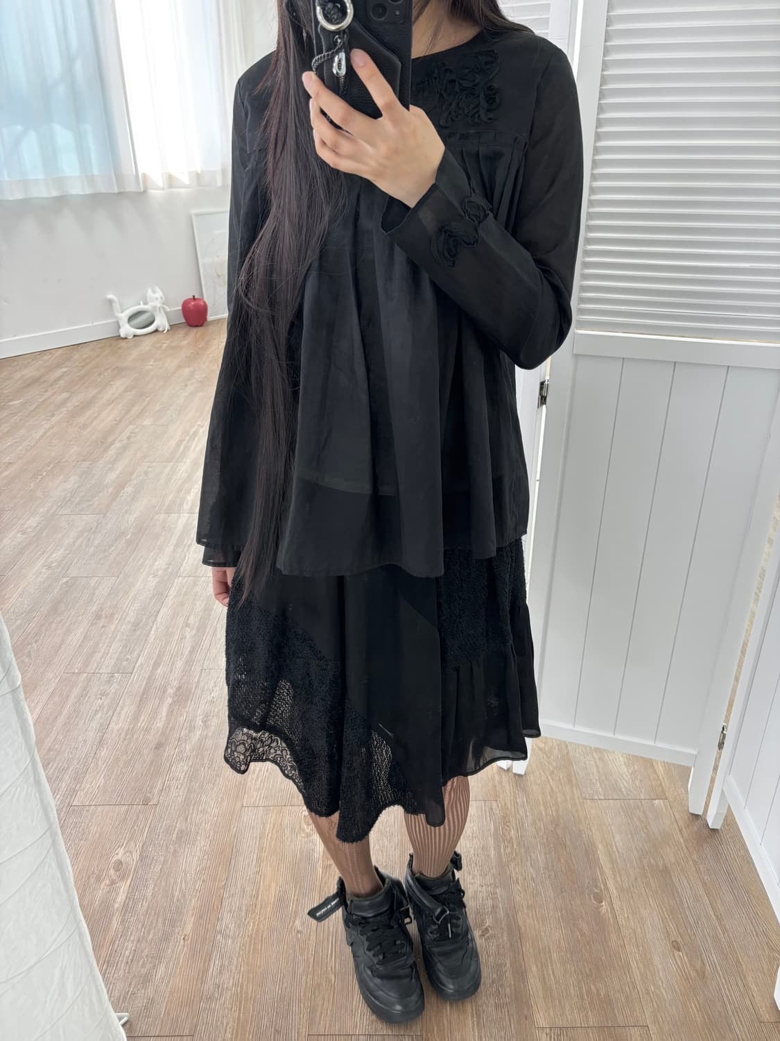 수나오 쿠와하라 아플리케 블라우스 상품이미지8