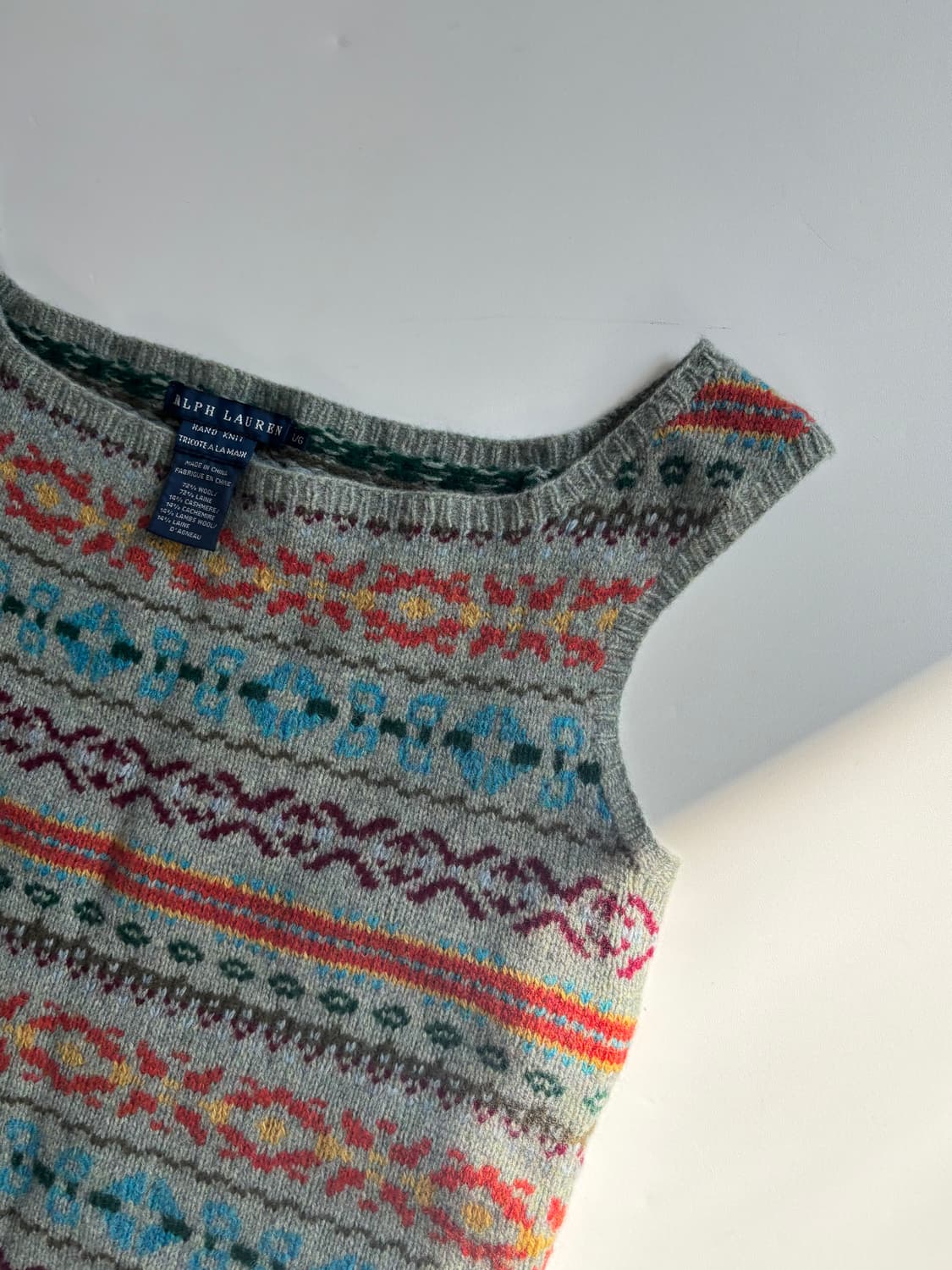 Polo 랄프로렌 울 캐시미어 페어아일 베스트  상품이미지5