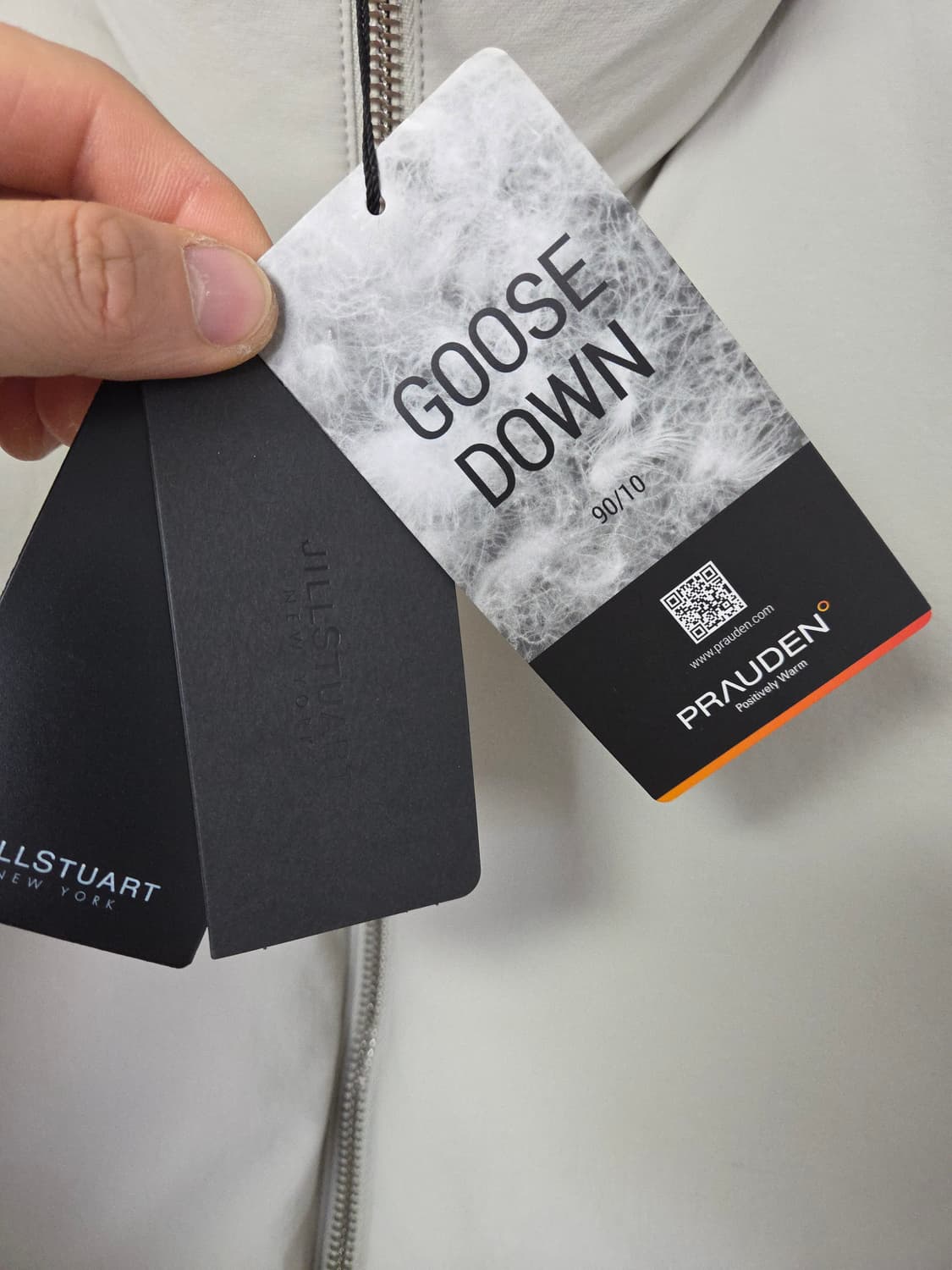 [새상품] 질스튜어트뉴욕 미니멀 구스다운 패딩 라이트베이지 M(105) 상품이미지8