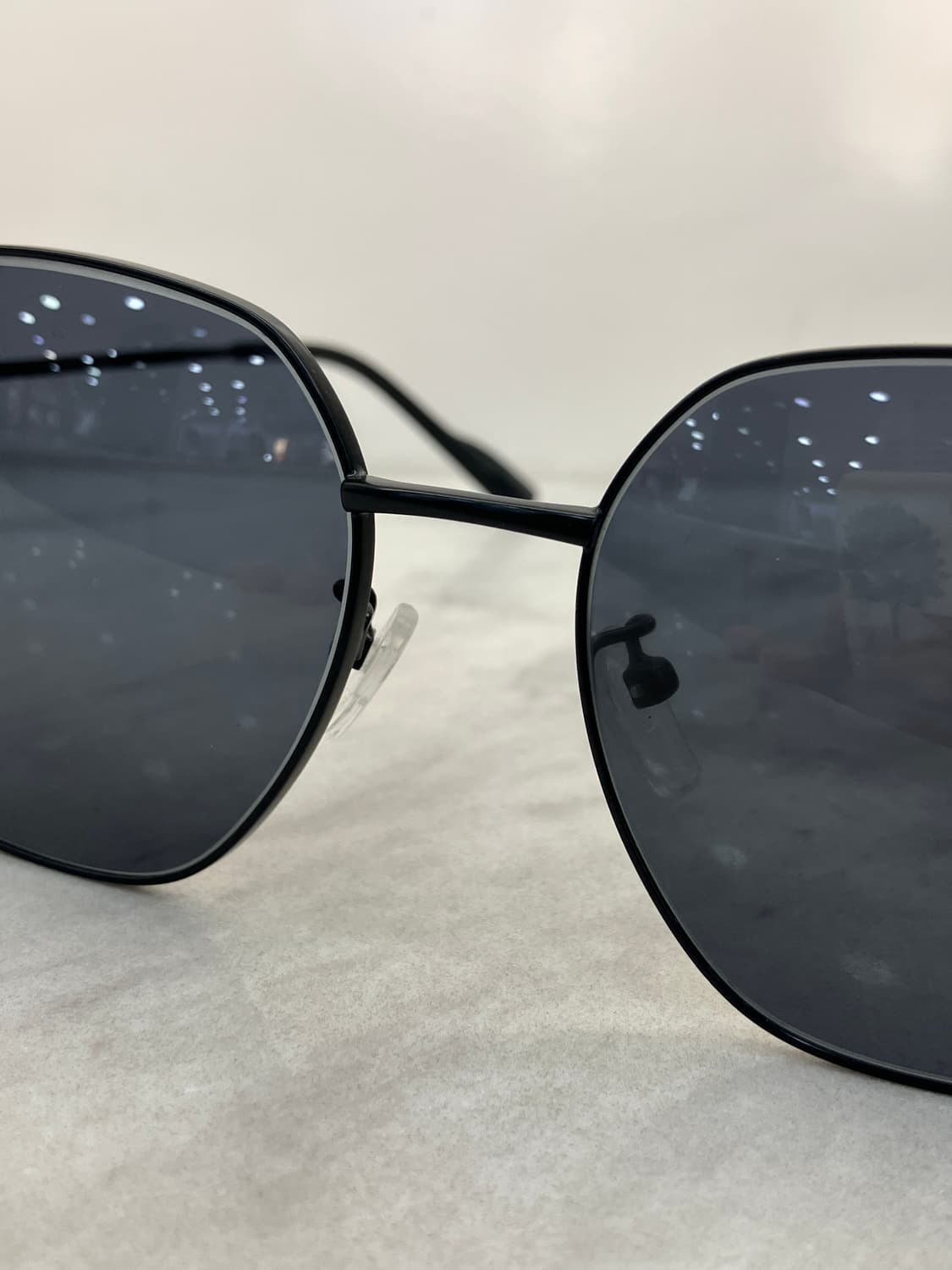 JW EYEWEAR 블랙 와이드 웰링턴 메탈테 선글라스 상품이미지5