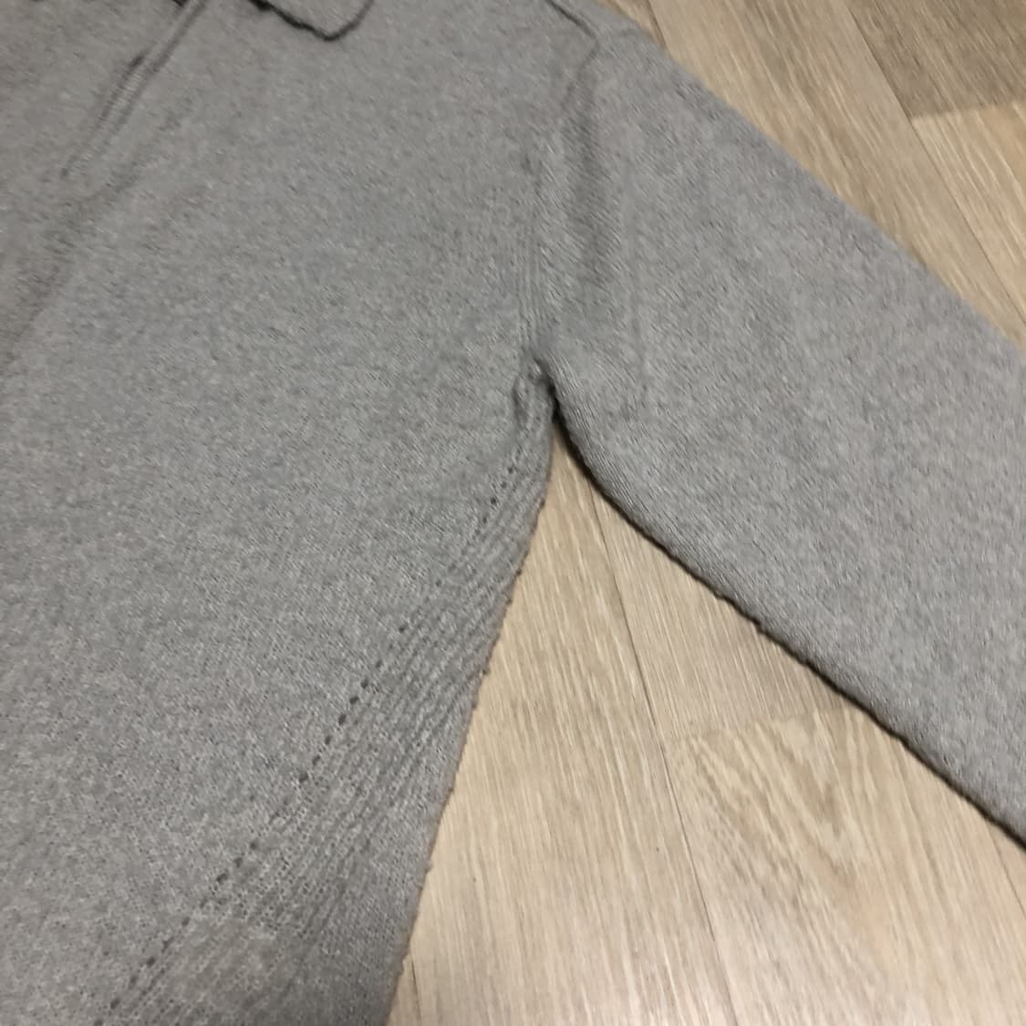 (110) 일꼬르소 IL CORSO 라이트그레이 오버핏 하프 집업 니트 상품이미지5