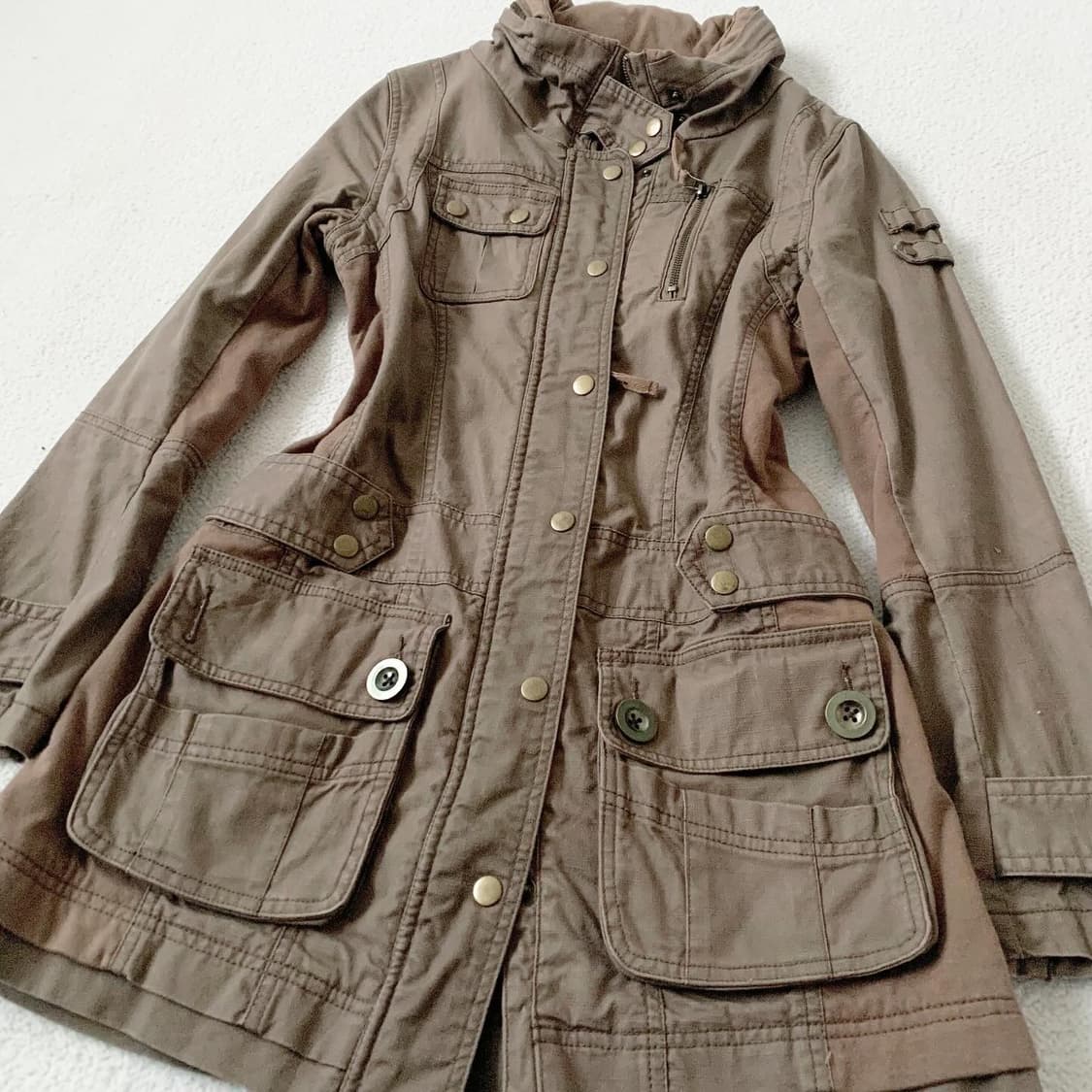 Y2k 카고 밀리터리 투웨이 자켓 원피스 상품이미지2