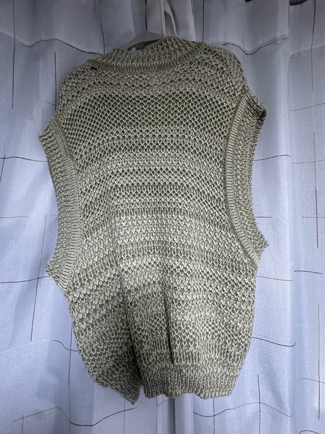 세터_네츄럴 메시드 베스트_그린 M 상품이미지2