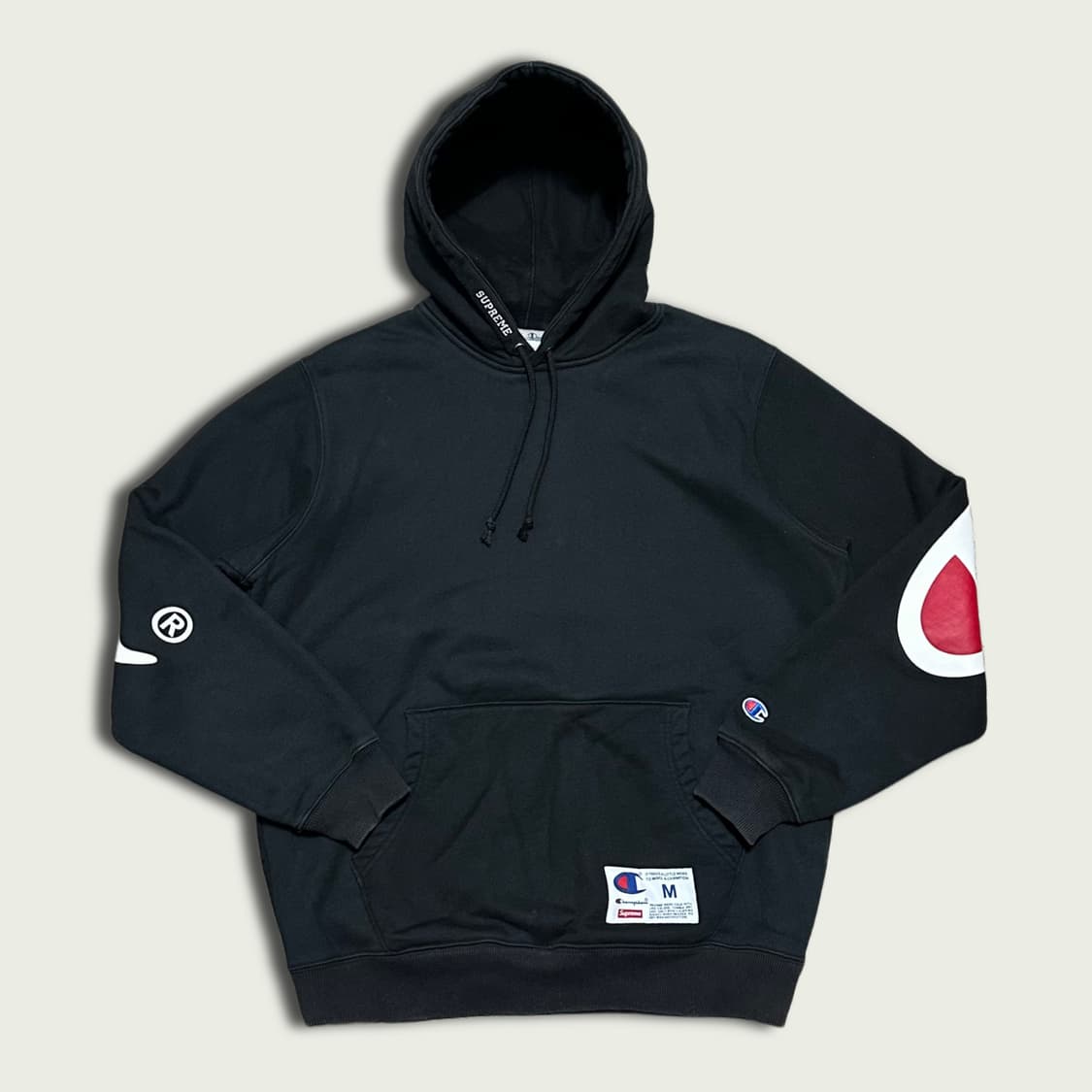 슈프림 x 챔피온 아치 스펠로고 후드티 상품이미지2