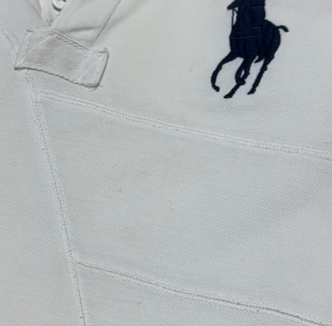 폴로 랄프로렌 빅포니 화이트 네이비 반팔 상품이미지5