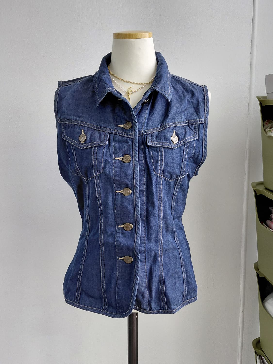 [일본빈티지] 빈티지 데님 조끼 청베스트 상품이미지1