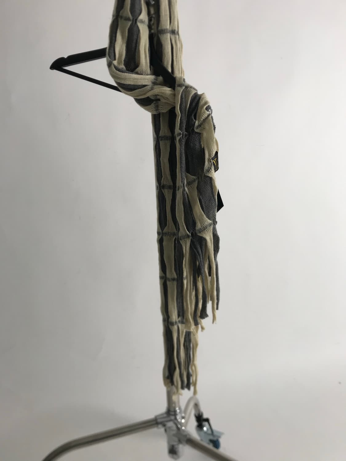 Grunge ivory&grey mix long muffler 상품이미지4