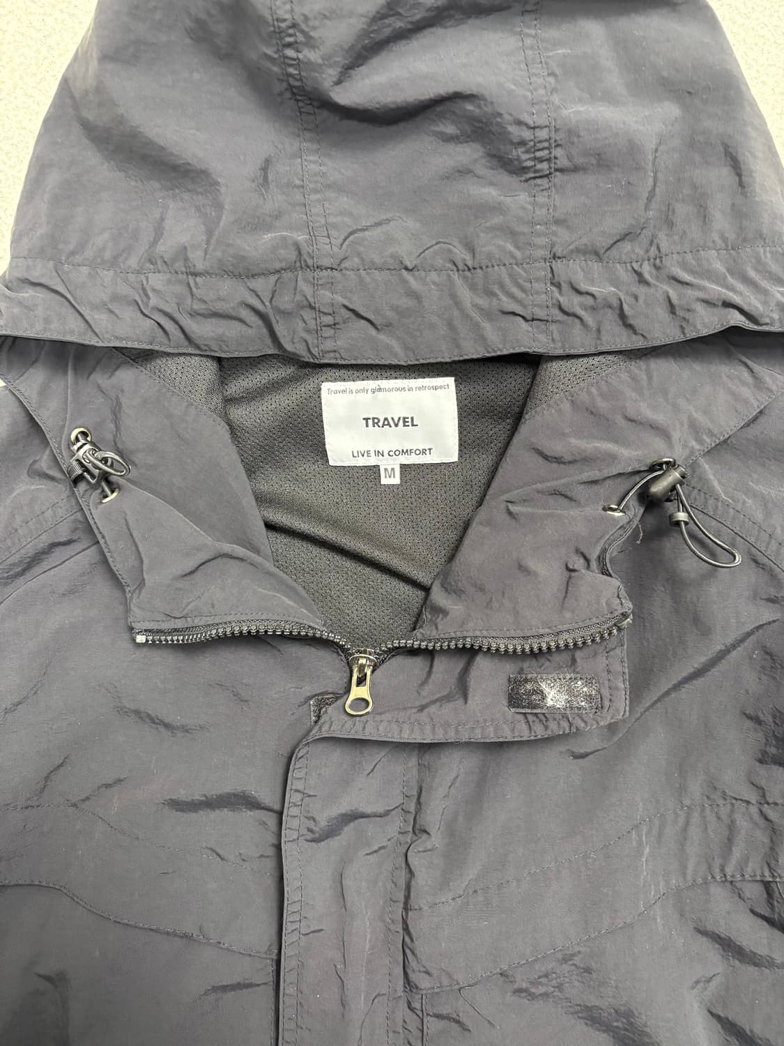 트래블 후드 바람막이 자켓 블랙 상품이미지6