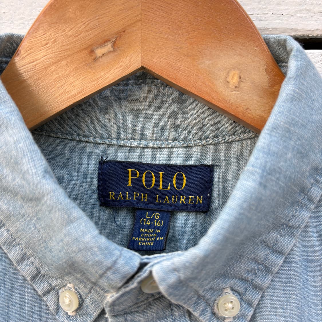 Polo 폴로 샴브레이 데님 반팔 셔츠 상품이미지3