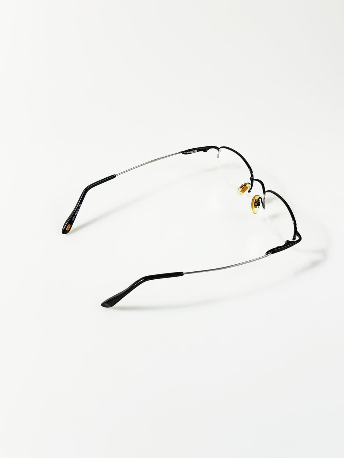 90s TITANIUM OPTICAL 티타늄 스퀘어 반무테 빈티지 안경 상품이미지4