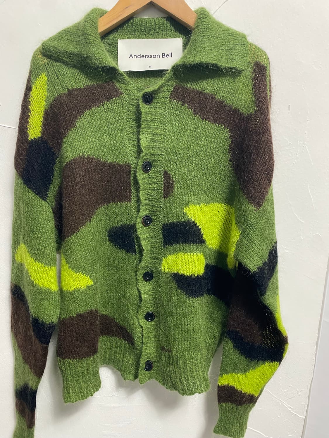 앤더스밸 ADSB 카모플라쥬 앙고라 니트 가디건 상품이미지1