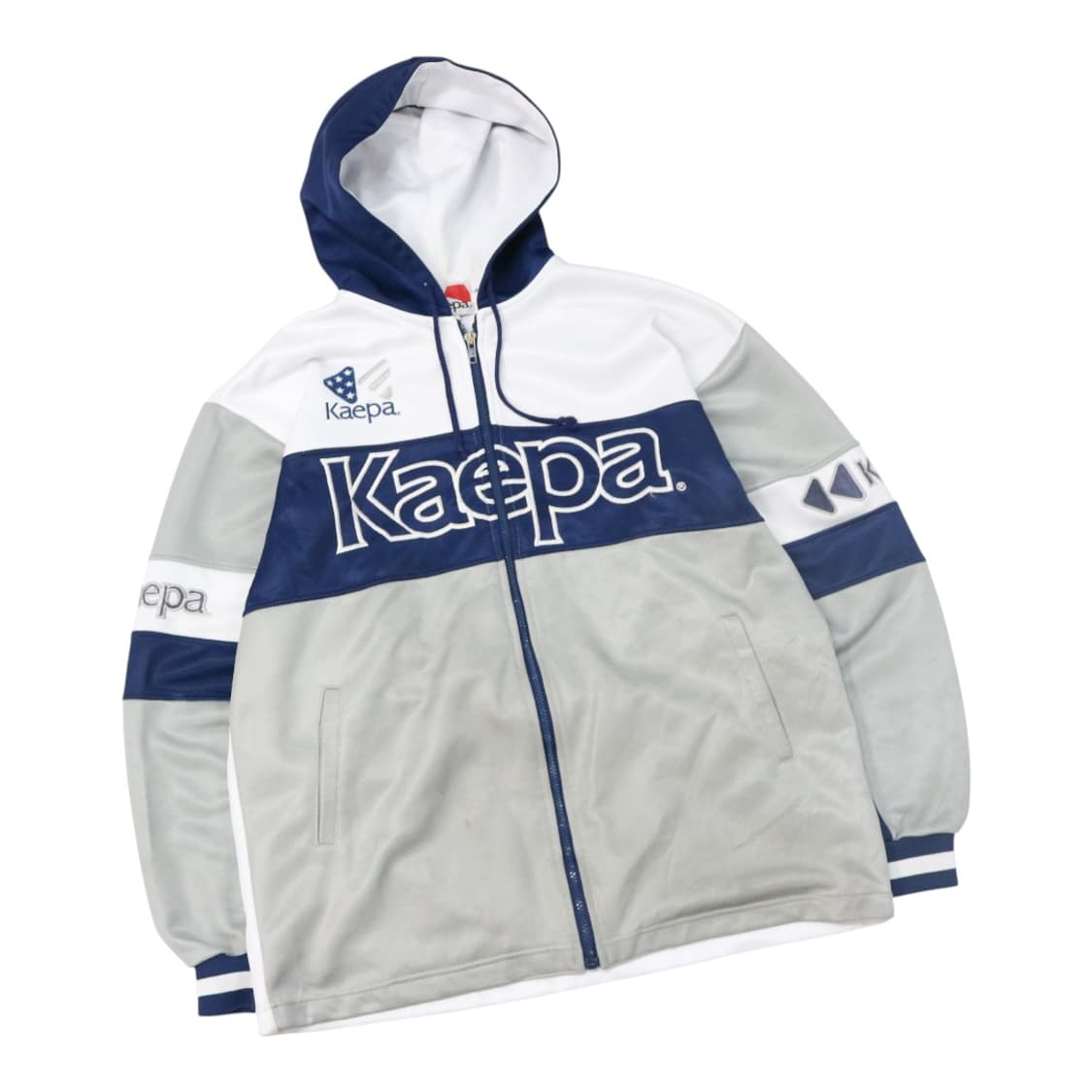 케파 빈티지 빅로고 컬러블록 후드 집업 저지 상품이미지2