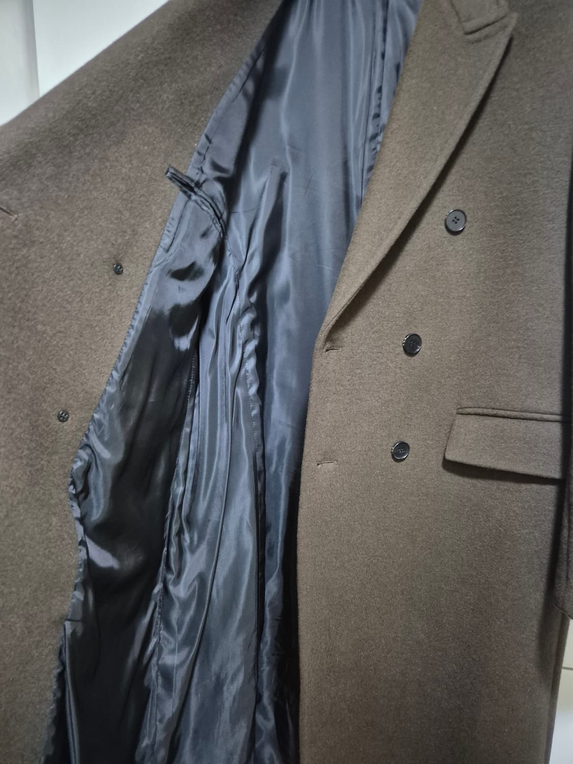 토니웩 더블 브레스티드 체스터필드 코트 다크브라운 L 상품이미지4