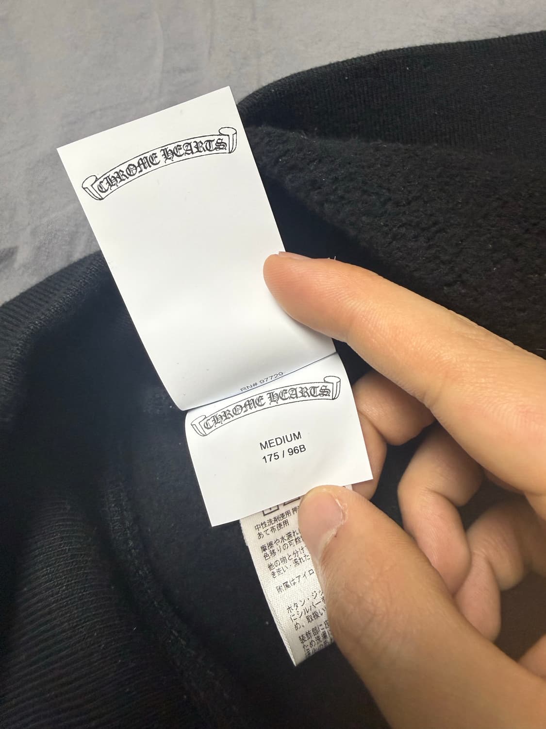 크롬하츠 버티컬 로고 자수 맨투맨 M사이즈 새상품 상품이미지8