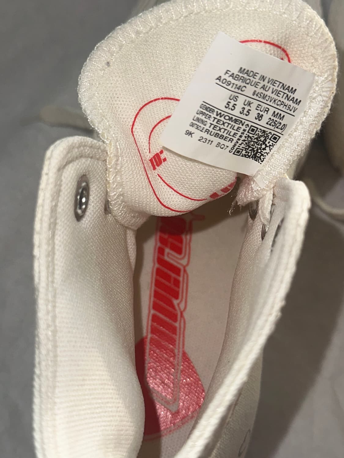 (225)컨버스 척테일러 올스타 리프트 하이 하트 스니커즈 플랫폼 상품이미지5