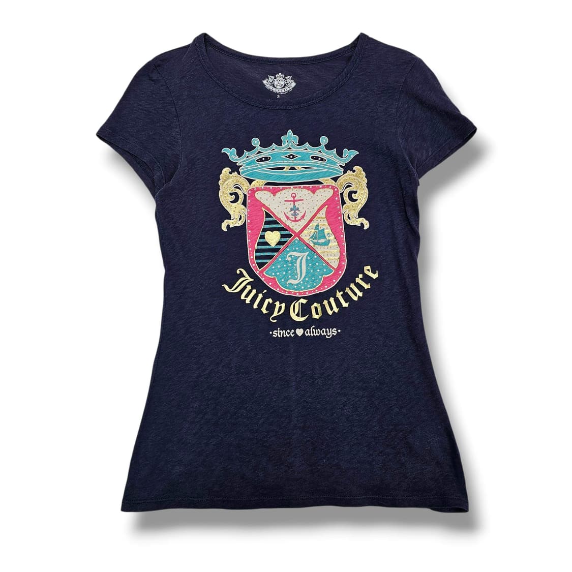 S Juicy Couture 00s 쥬시꾸뛰르 네이비 반팔 티셔츠 상품이미지2