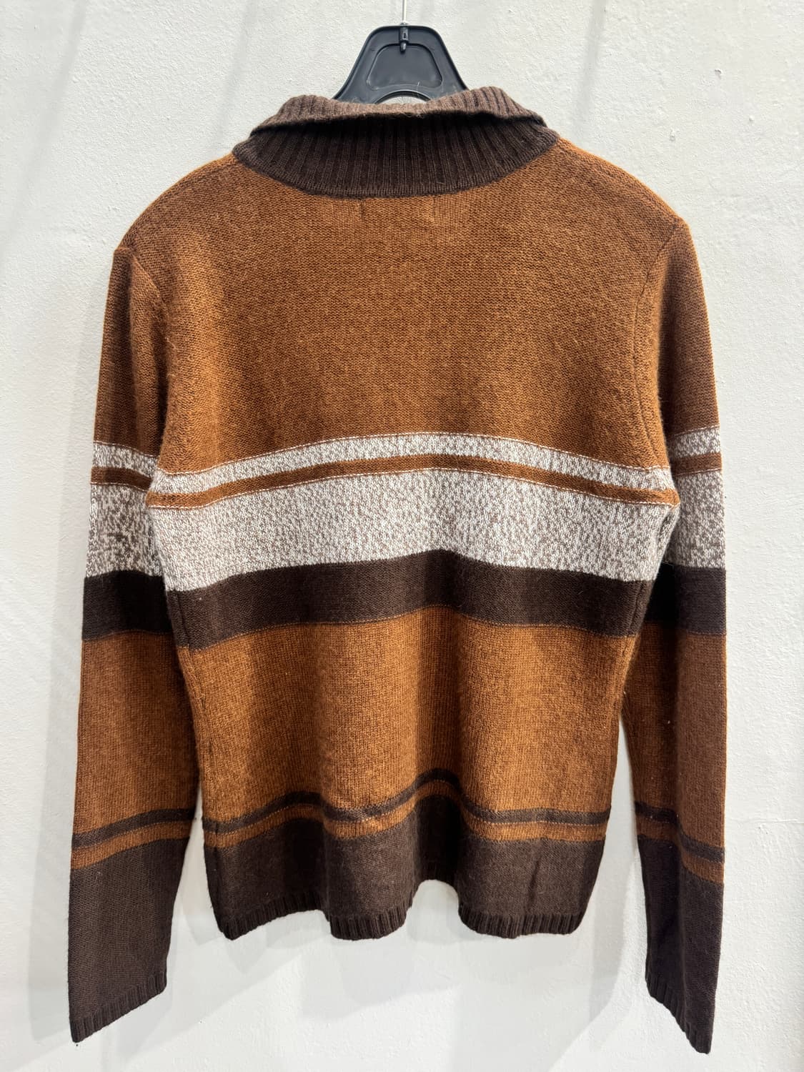 japan vintage 울 카라 스트라잎 니트 상품이미지6