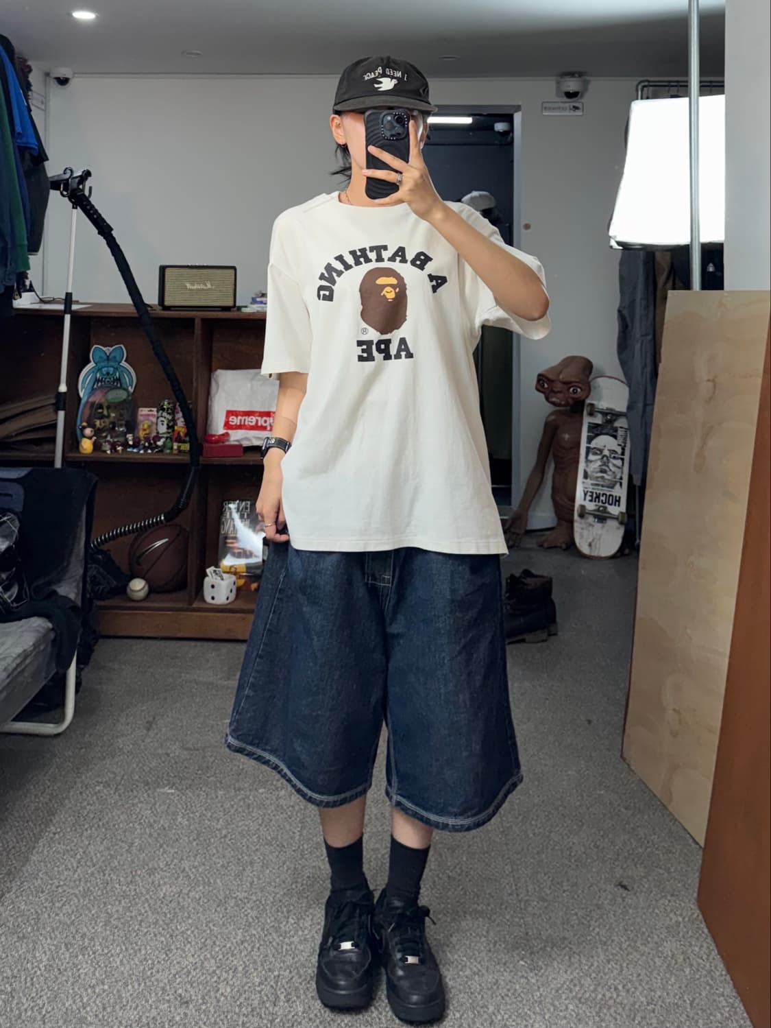 베이프 컬리지 사루 헤드 반팔 상품이미지7