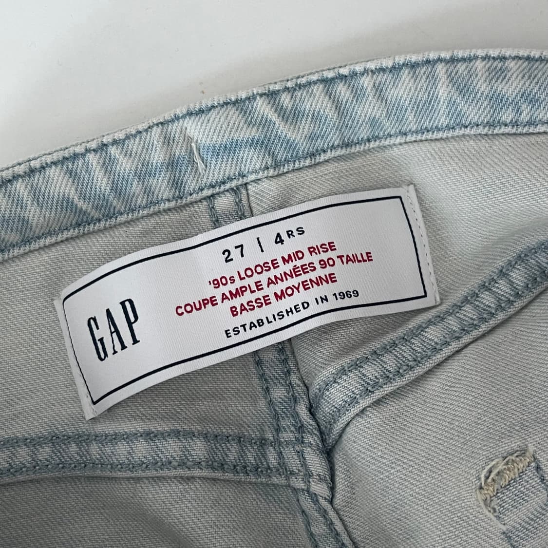 GAP 갭 청바지 27인치 스트링 배기바지 새제품 상품이미지9