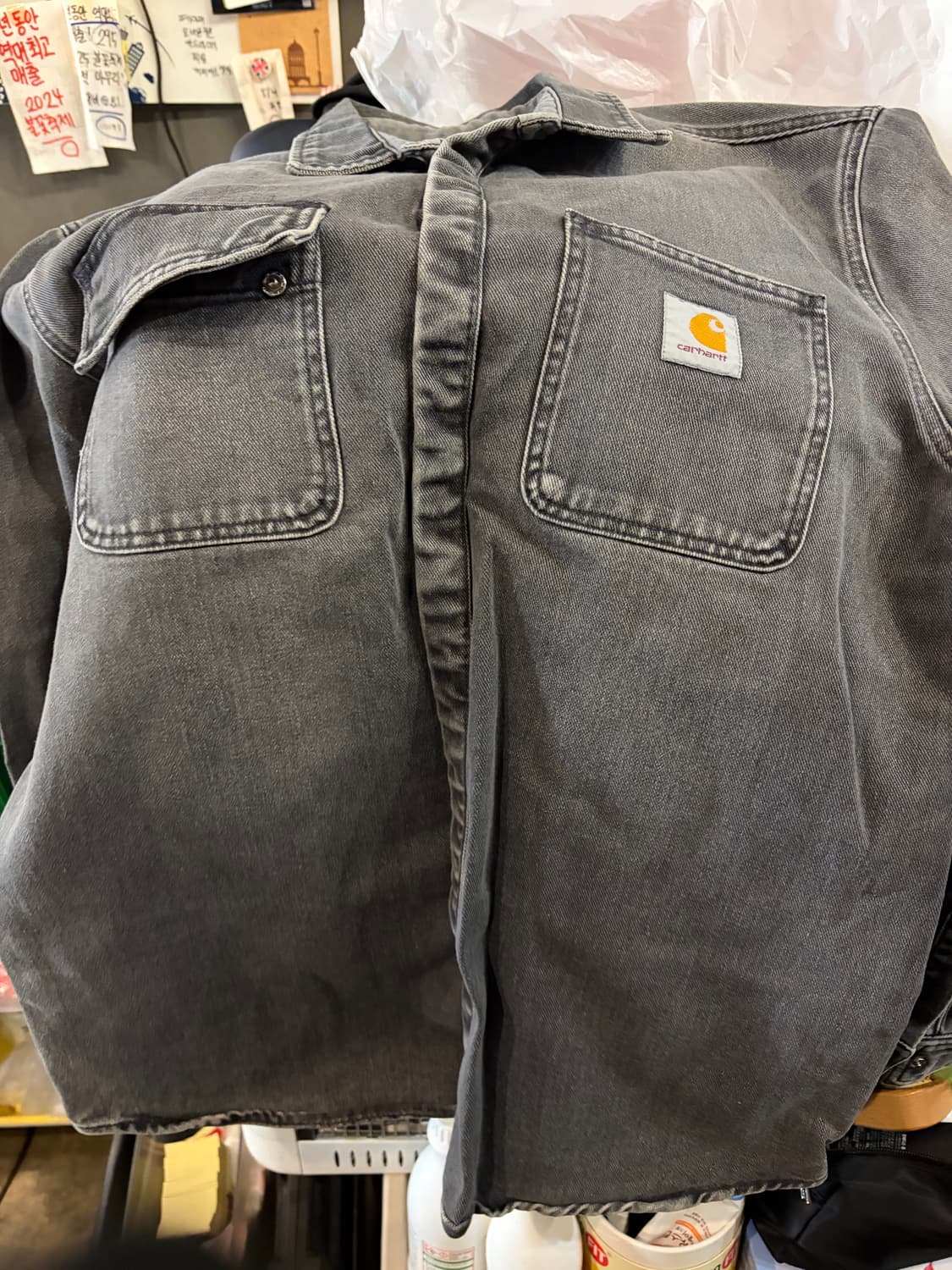 칼하트 스냅 셔츠자켓 그레이 XL 상품이미지5