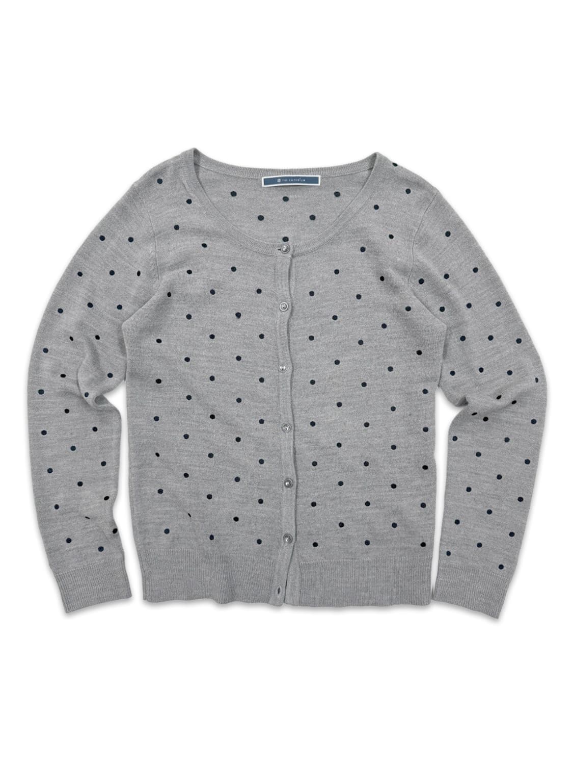 빈티지 그레이 도트 가디건 상품이미지1