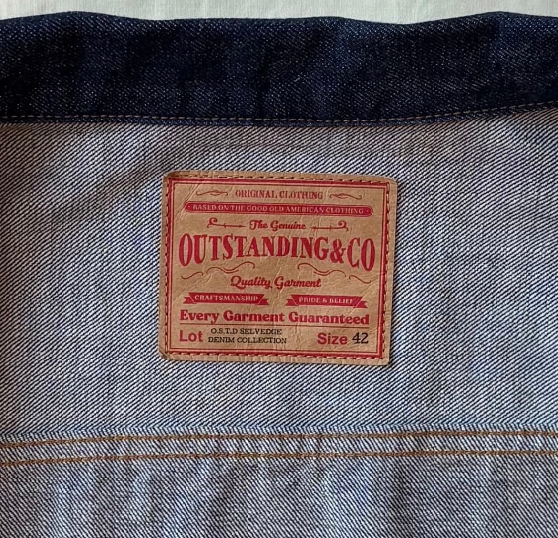 아웃스탠딩 셀비지 데님 자켓 42 상품이미지6