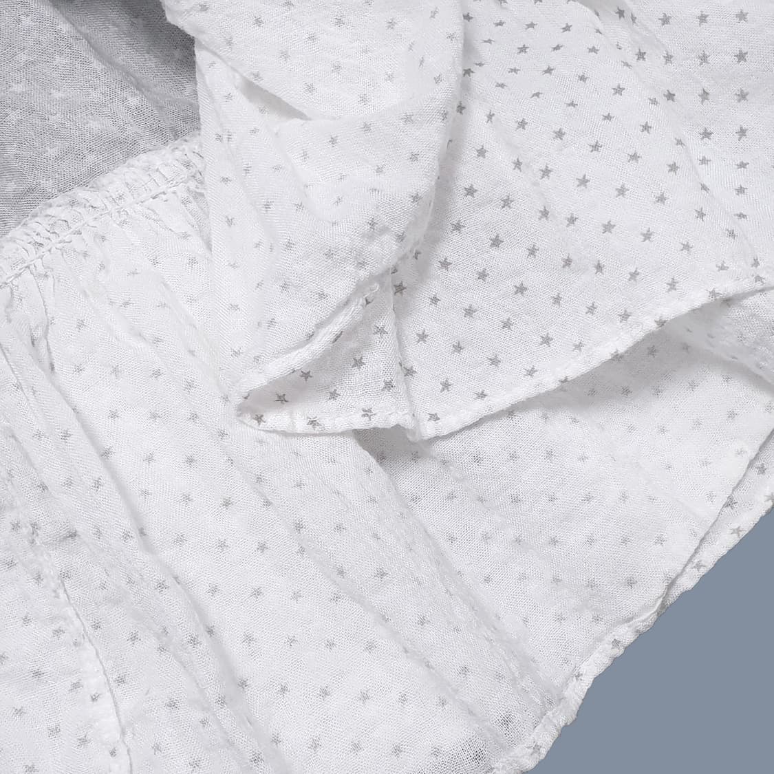 별 도트 패치워크 밴딩 미디 스커트 그레이 상품이미지5