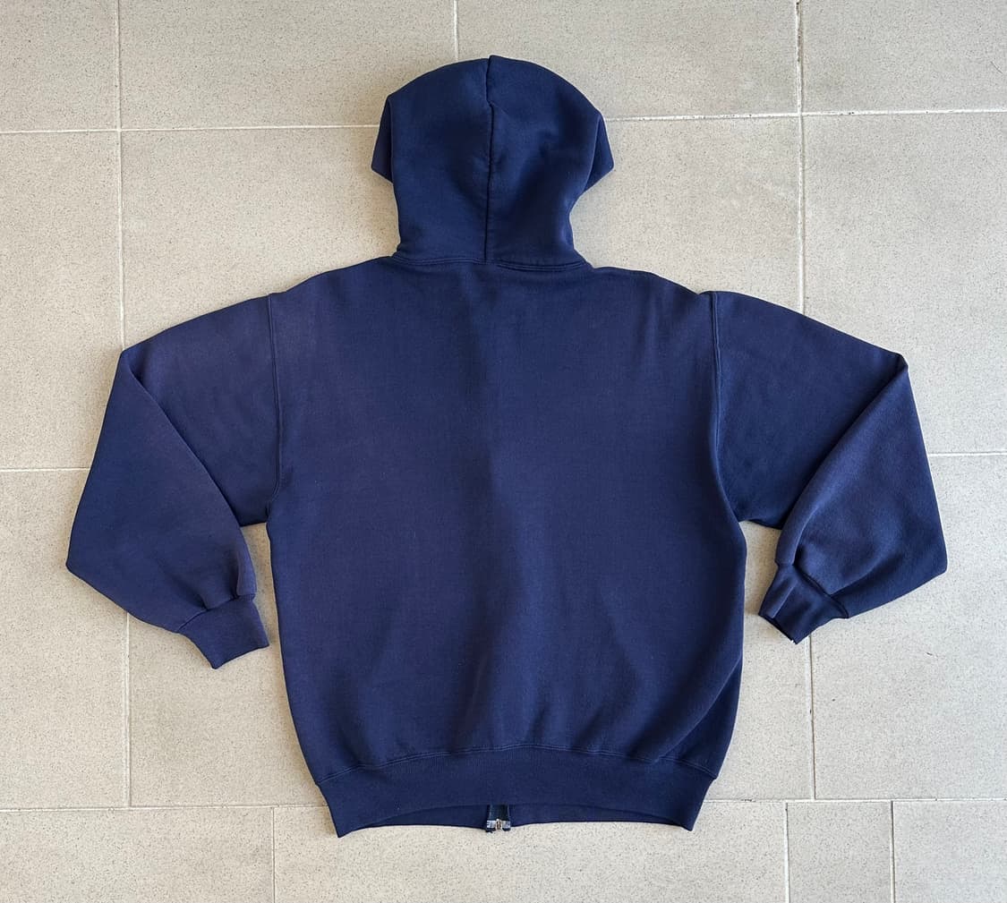 90s 빈티지 러셀 후드집업 네이비 L USA 상품이미지2