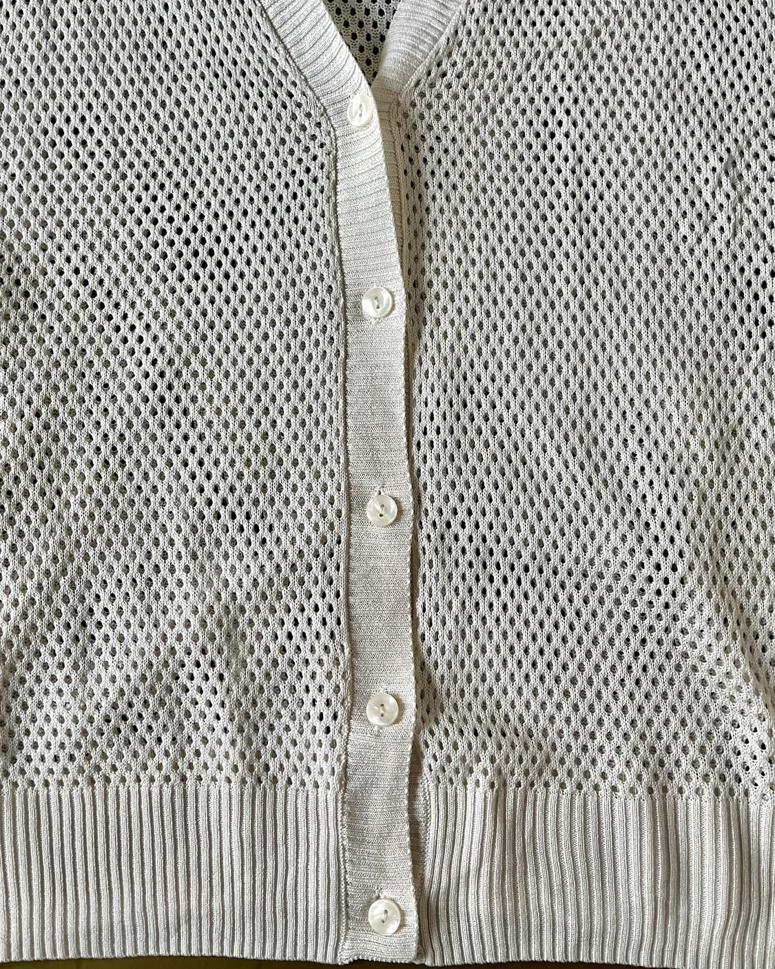 Terawear Emu White Mesh Knit Cardigan 상품이미지7