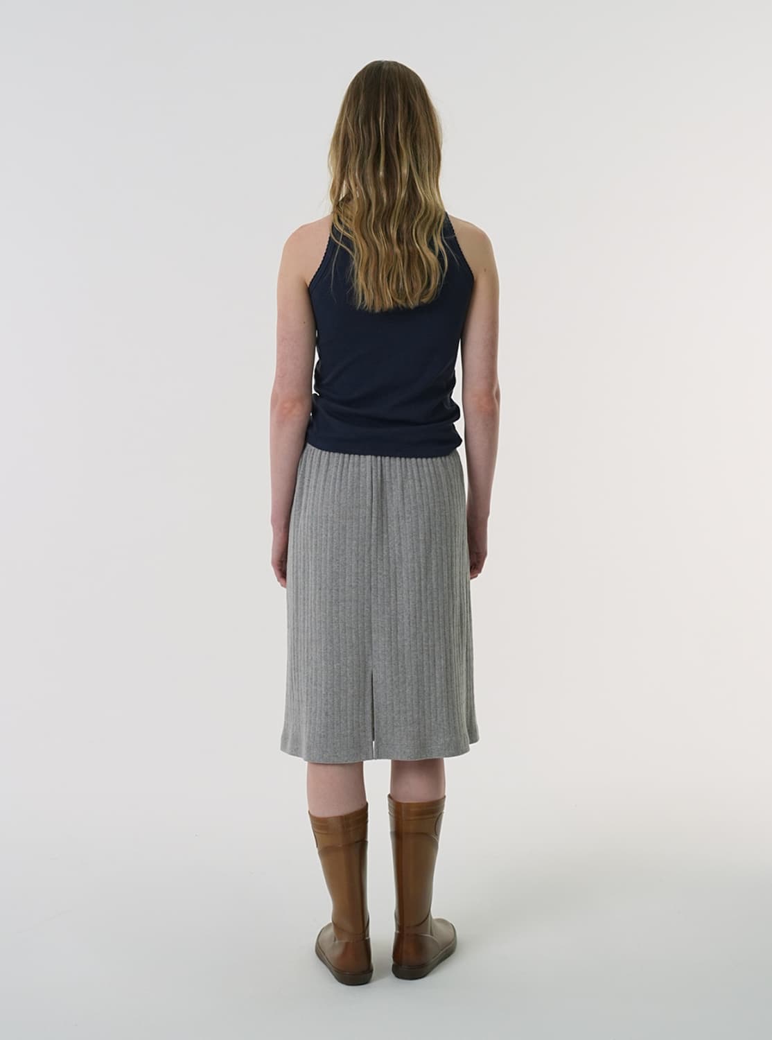 llldesignstudio 포인트텔 스모크 져지 스커트 상품이미지6