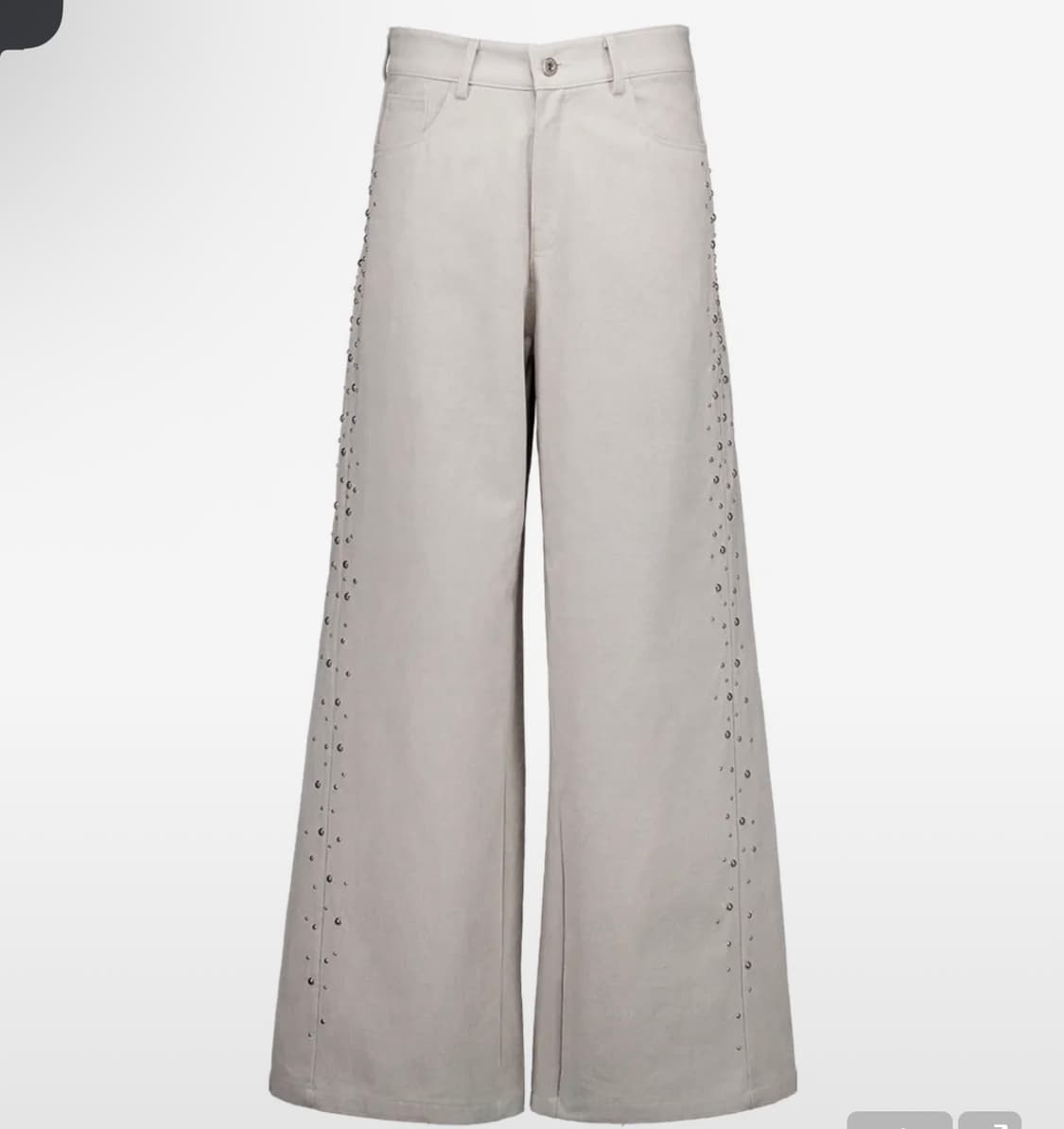 셋업이엑스이 SIDE BEADS PANTS / LIGHT GREY 상품이미지3