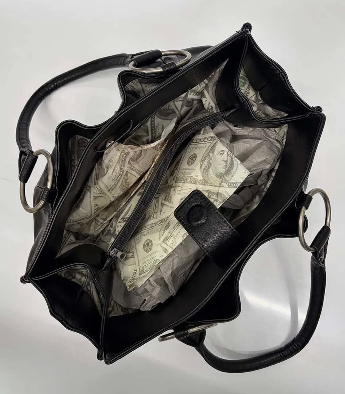 Metal Stud Tote Bag Black 상품이미지3