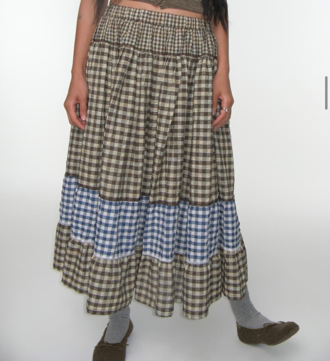 MORI CHECK SKIRT BROWN 상품이미지2