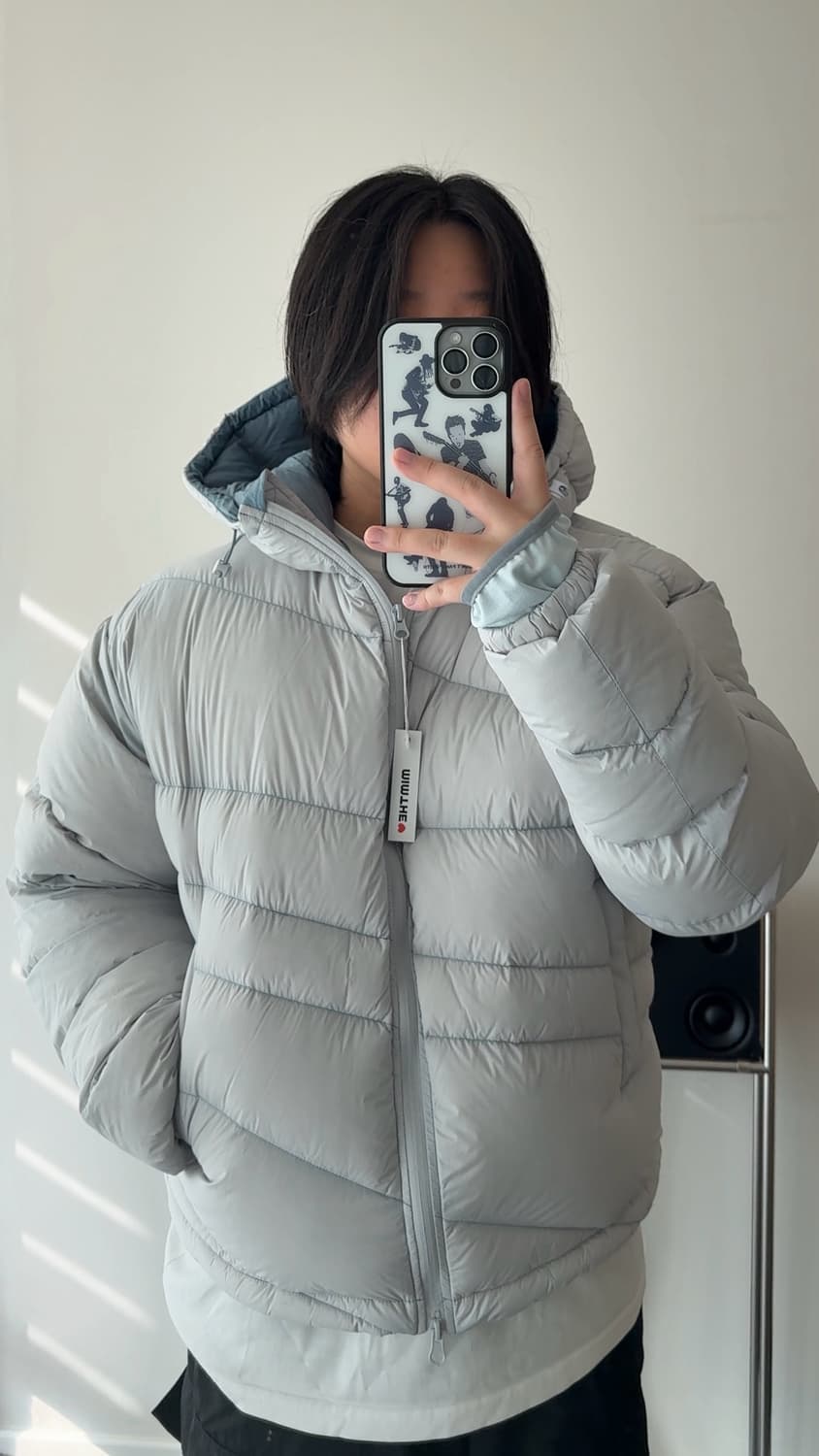 언박싱 제품💨 밈더워드로브 다이애그널 라이닝 다운 점퍼 (2사이즈) 상품이미지4