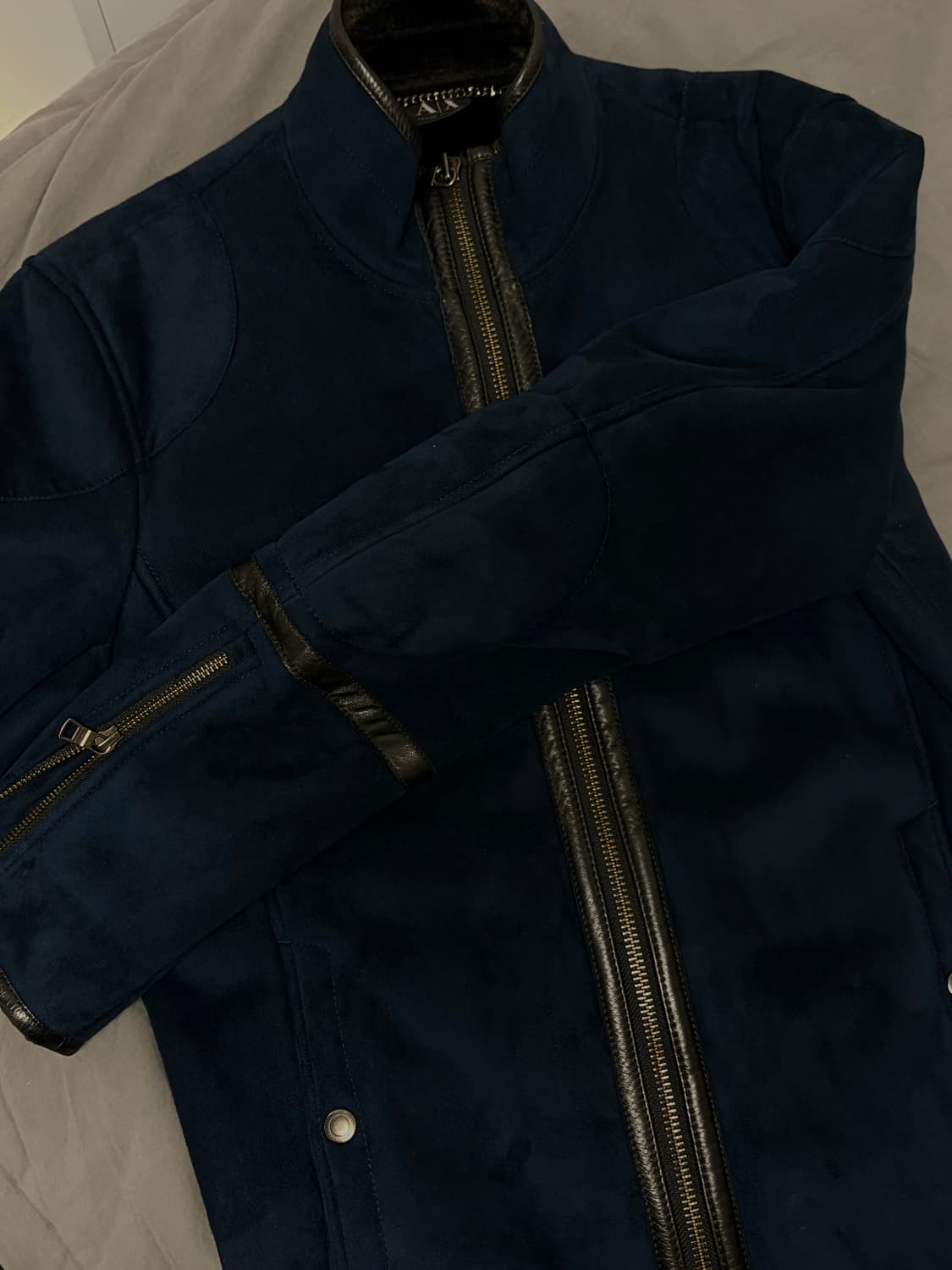 아르마니 스웨이드 블루종 자켓(M) 상품이미지1