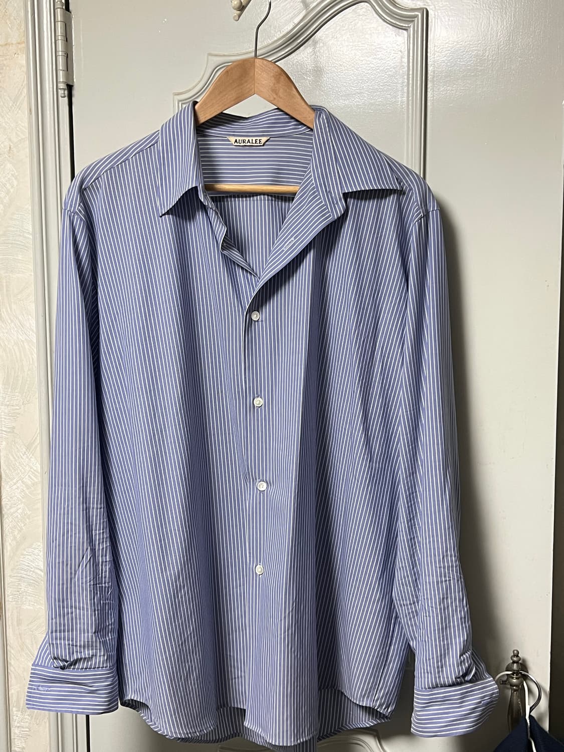 AURALEE 오라리 스트라이프 울 셔츠 5 상품이미지3