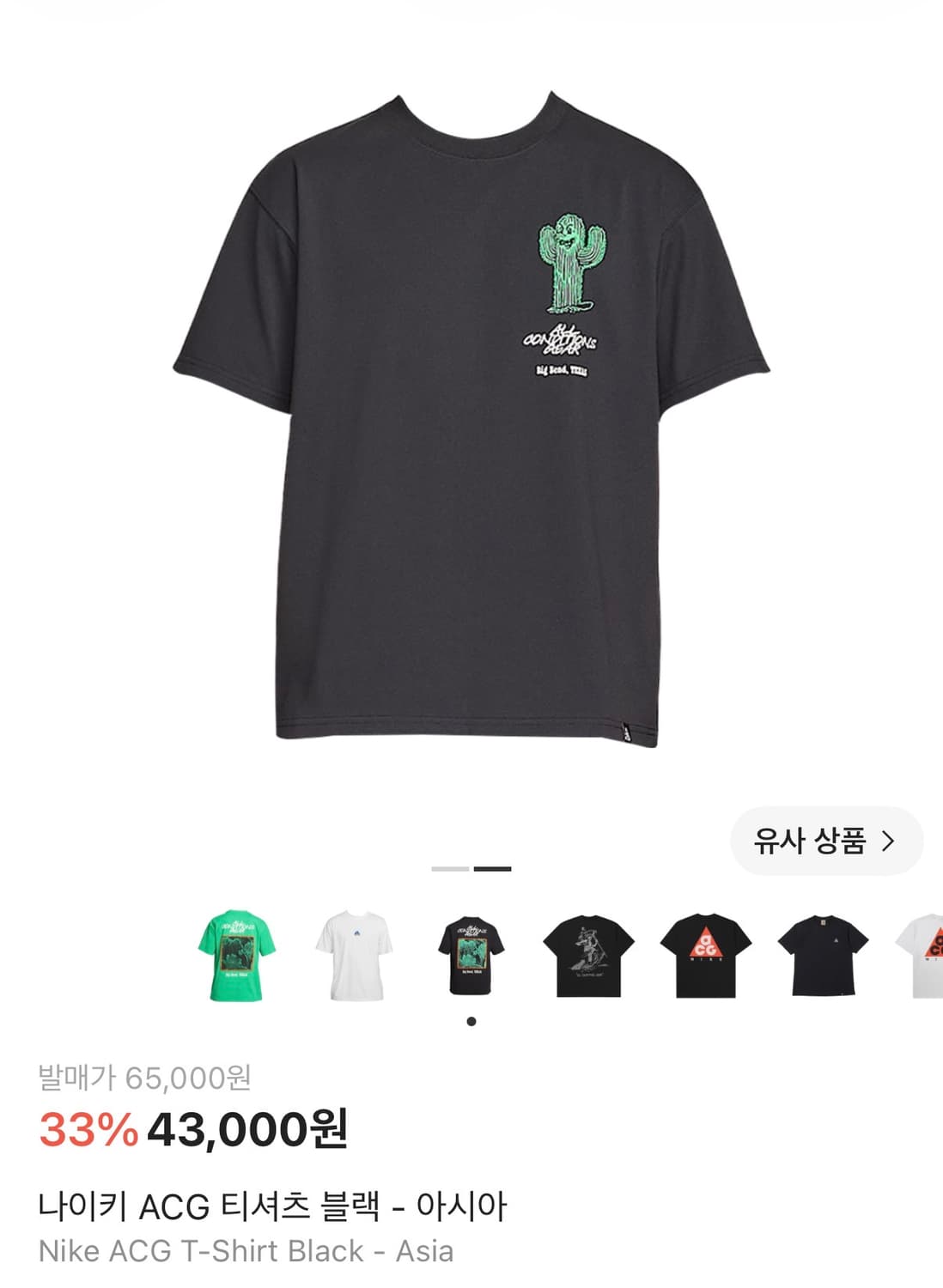 (XL/ASIA) ACG 반팔 아시아핏 / acg 티셔츠 상품이미지3
