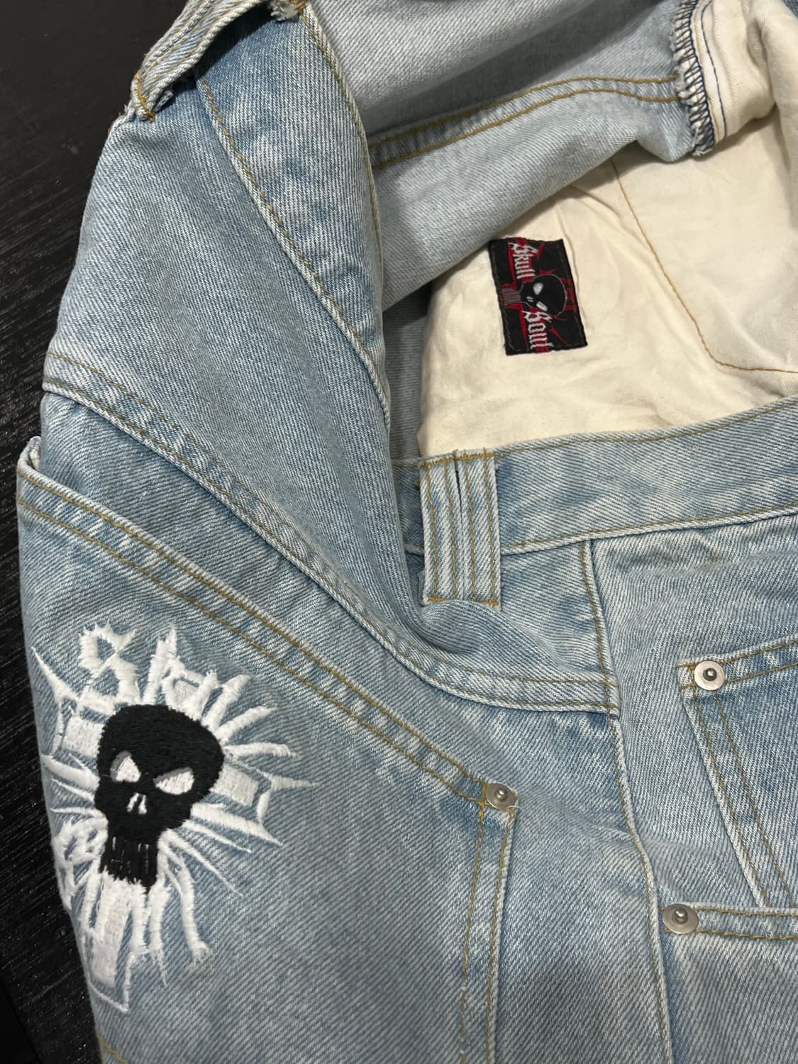 SKULL SOUL 와이드 데님 팬츠 상품이미지9