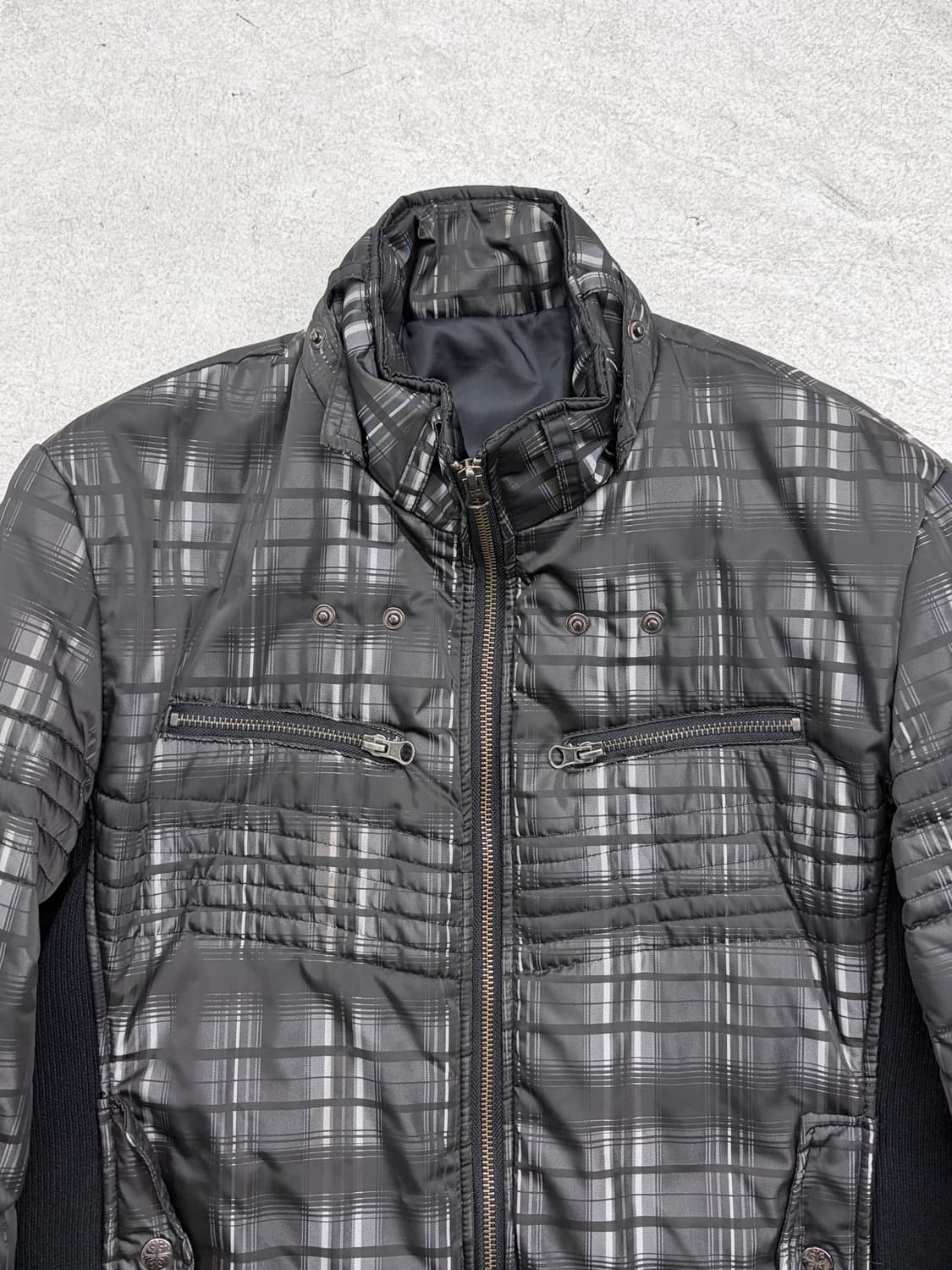 시멘틱 디자인 리브드 패딩 자켓 상품이미지6