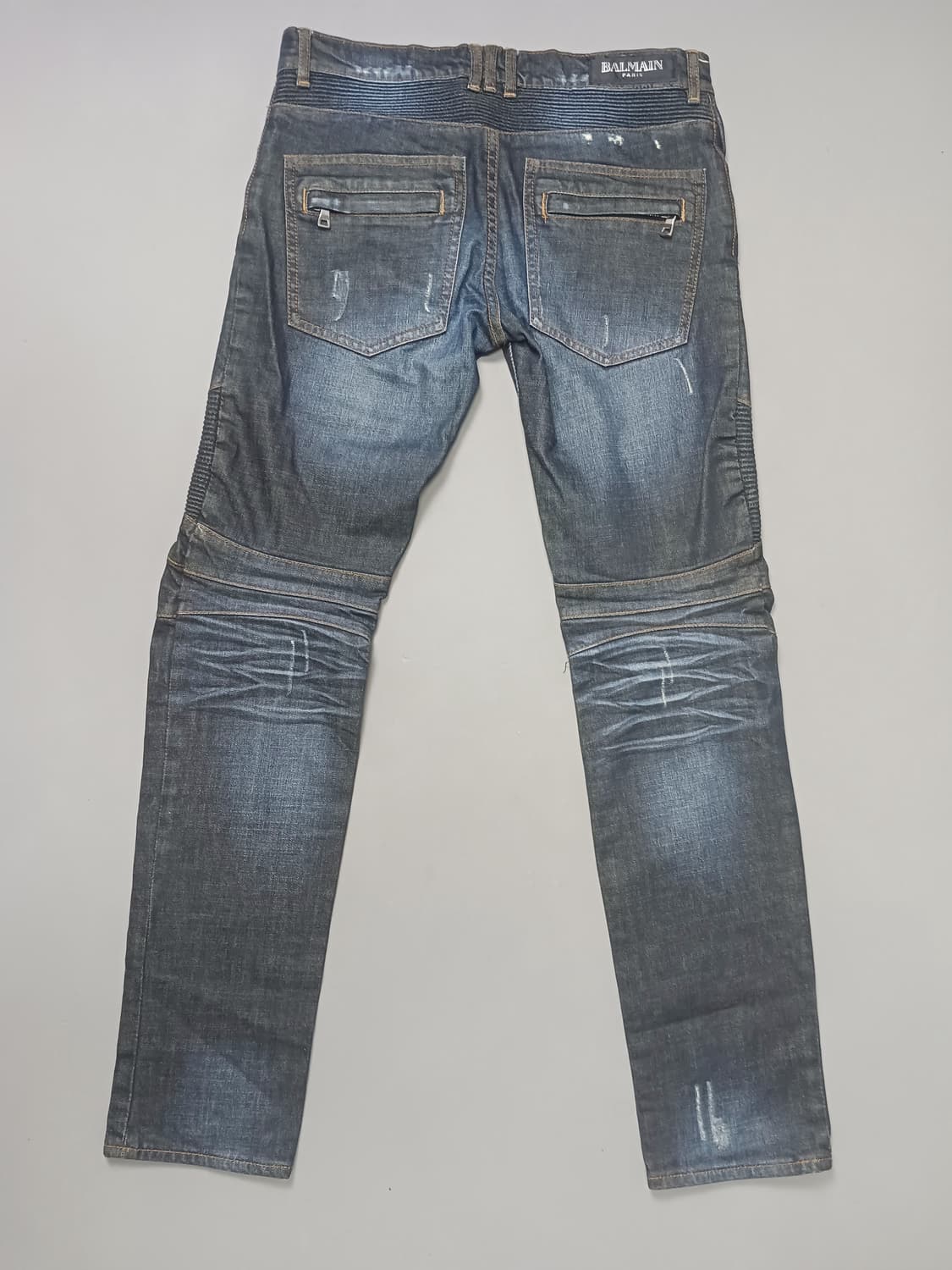 [32] 발망 빈티지 녹워싱 바이커진 청바지 상품이미지7